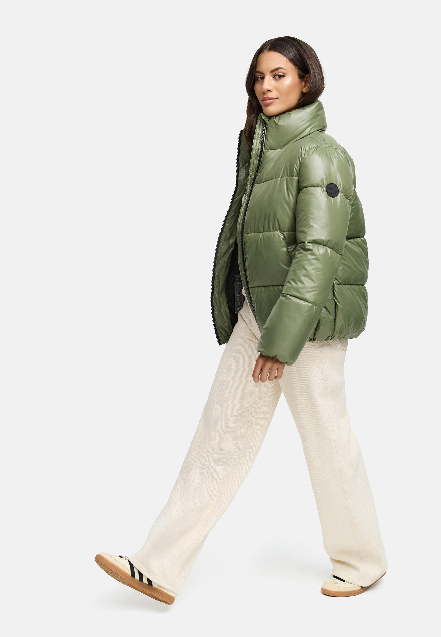 Kurze Winter Steppjacke "Hazalee 16" Olive Leaf