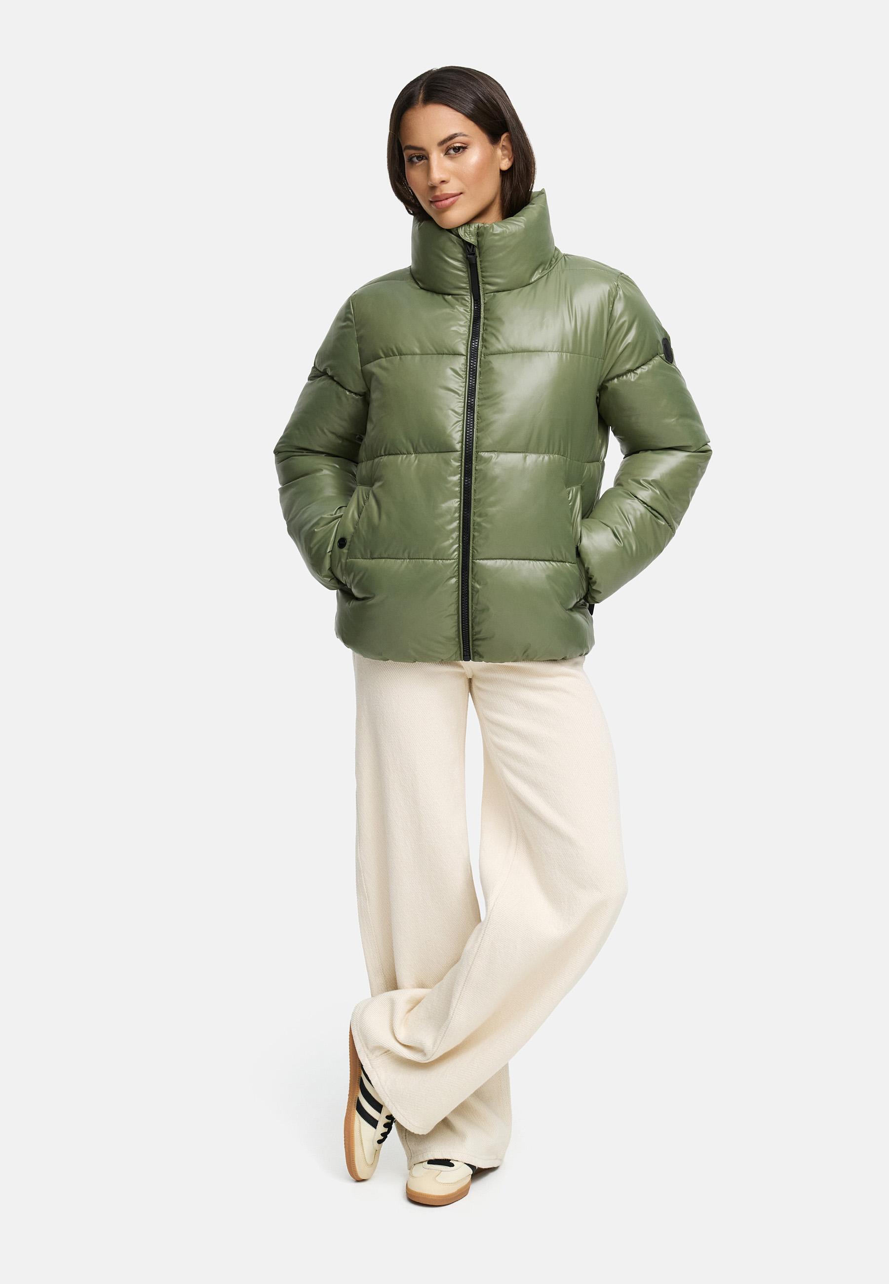 Kurze Winter Steppjacke "Hazalee 16" Olive Leaf
