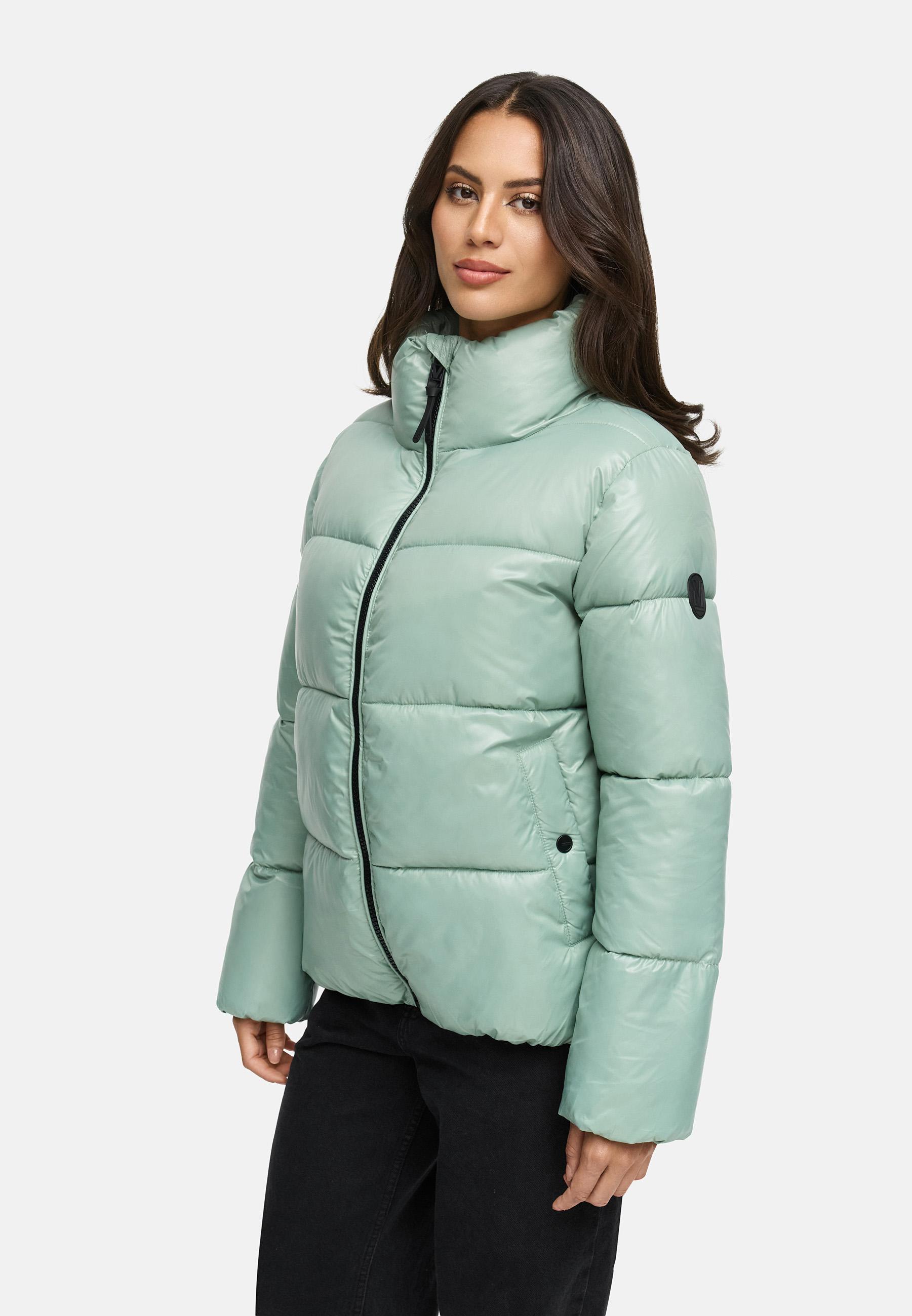 Kurze Winter Steppjacke "Hazalee 16" Smokey Mint