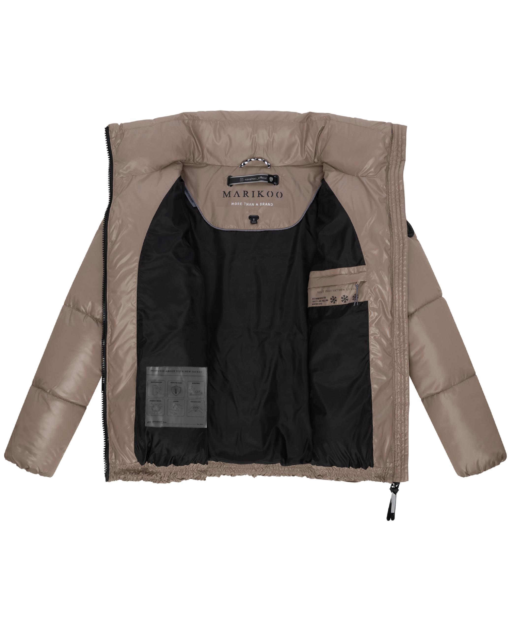 Kurze Winter Steppjacke "Hazalee 16" Taupe Grey