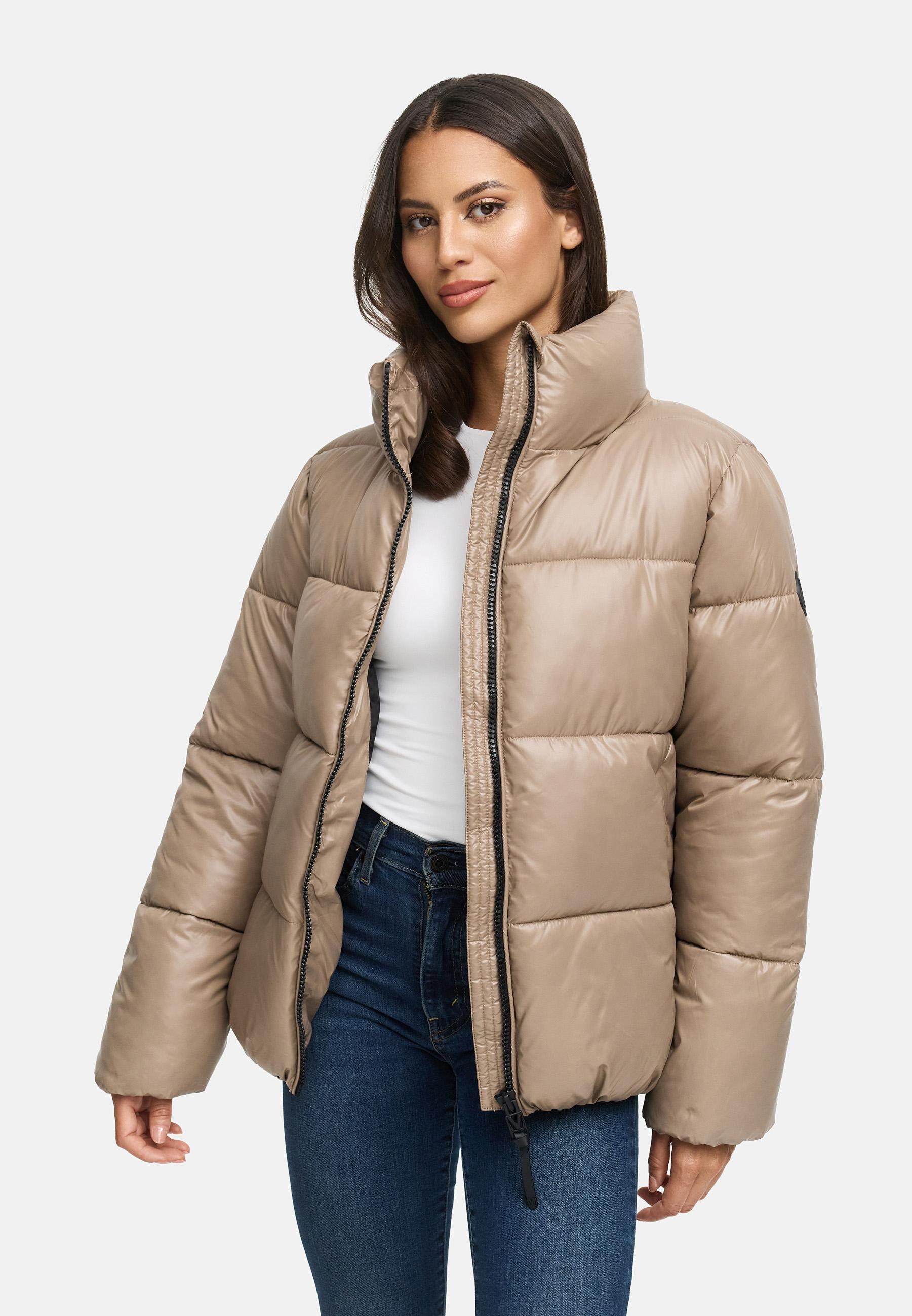 Kurze Winter Steppjacke "Hazalee 16" Taupe Grey