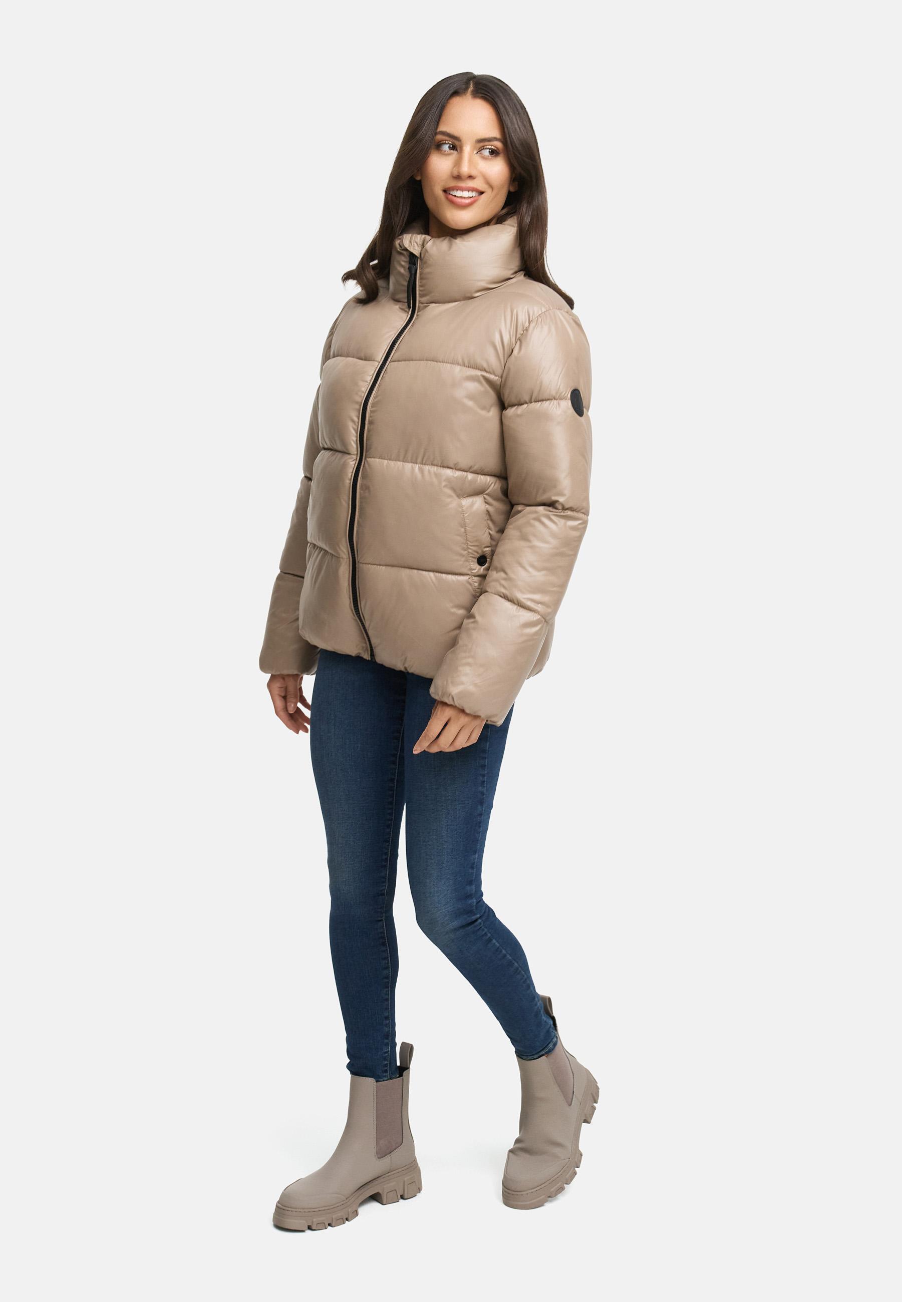 Kurze Winter Steppjacke "Hazalee 16" Taupe Grey