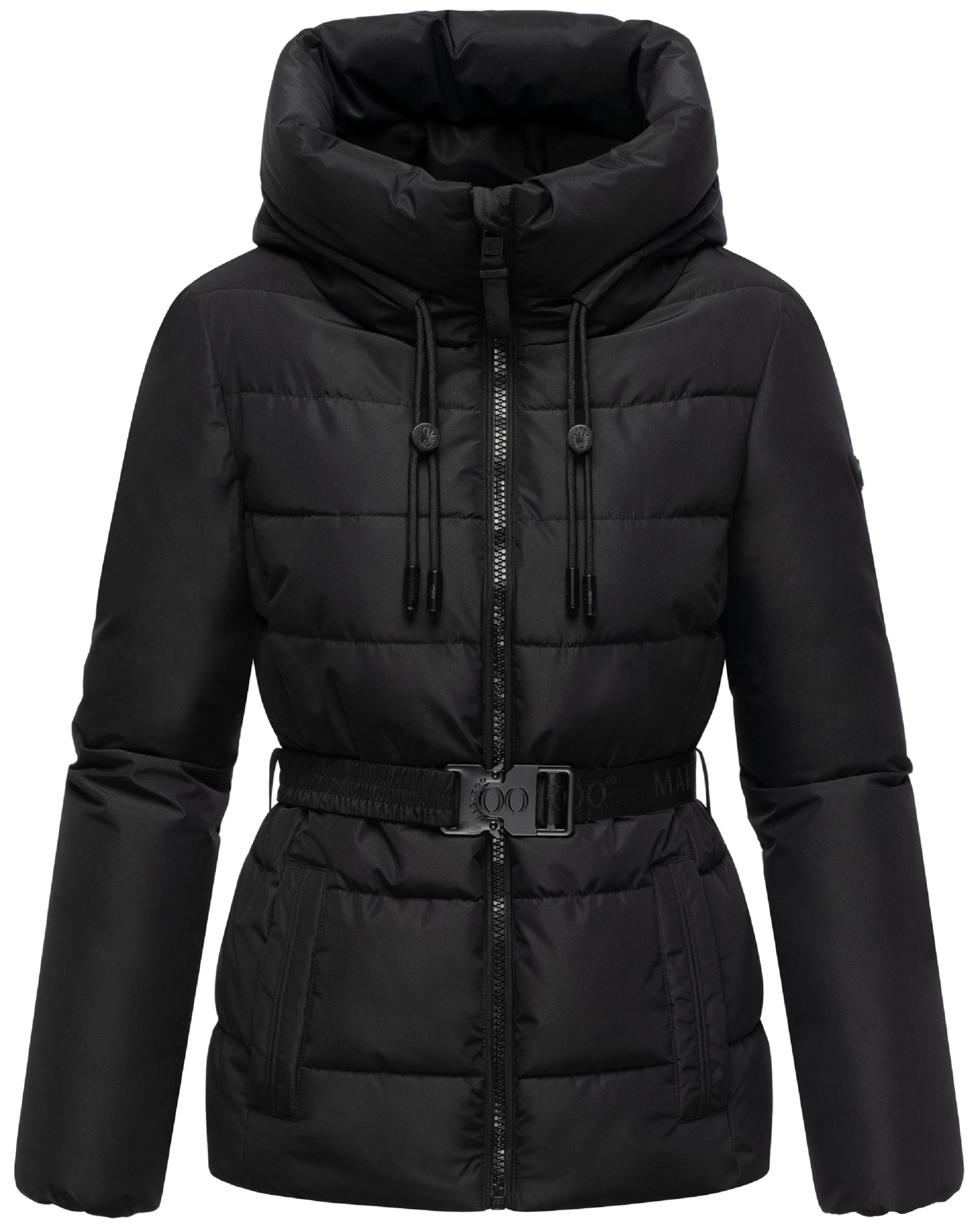 Winter Steppjacke mit Taillengürtel "Himee16-1" Black