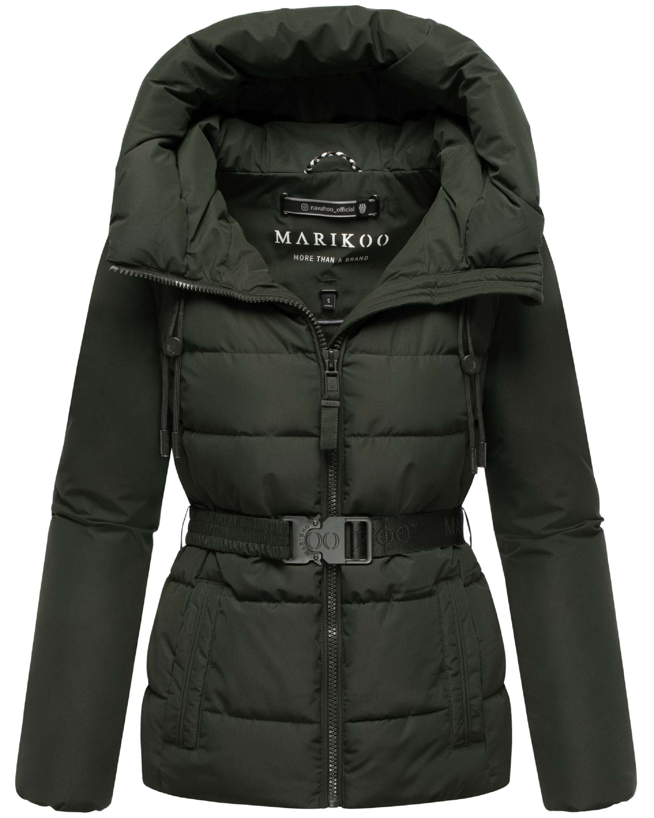 Winter Steppjacke mit Taillengürtel "Himee16-1" Dark Olive