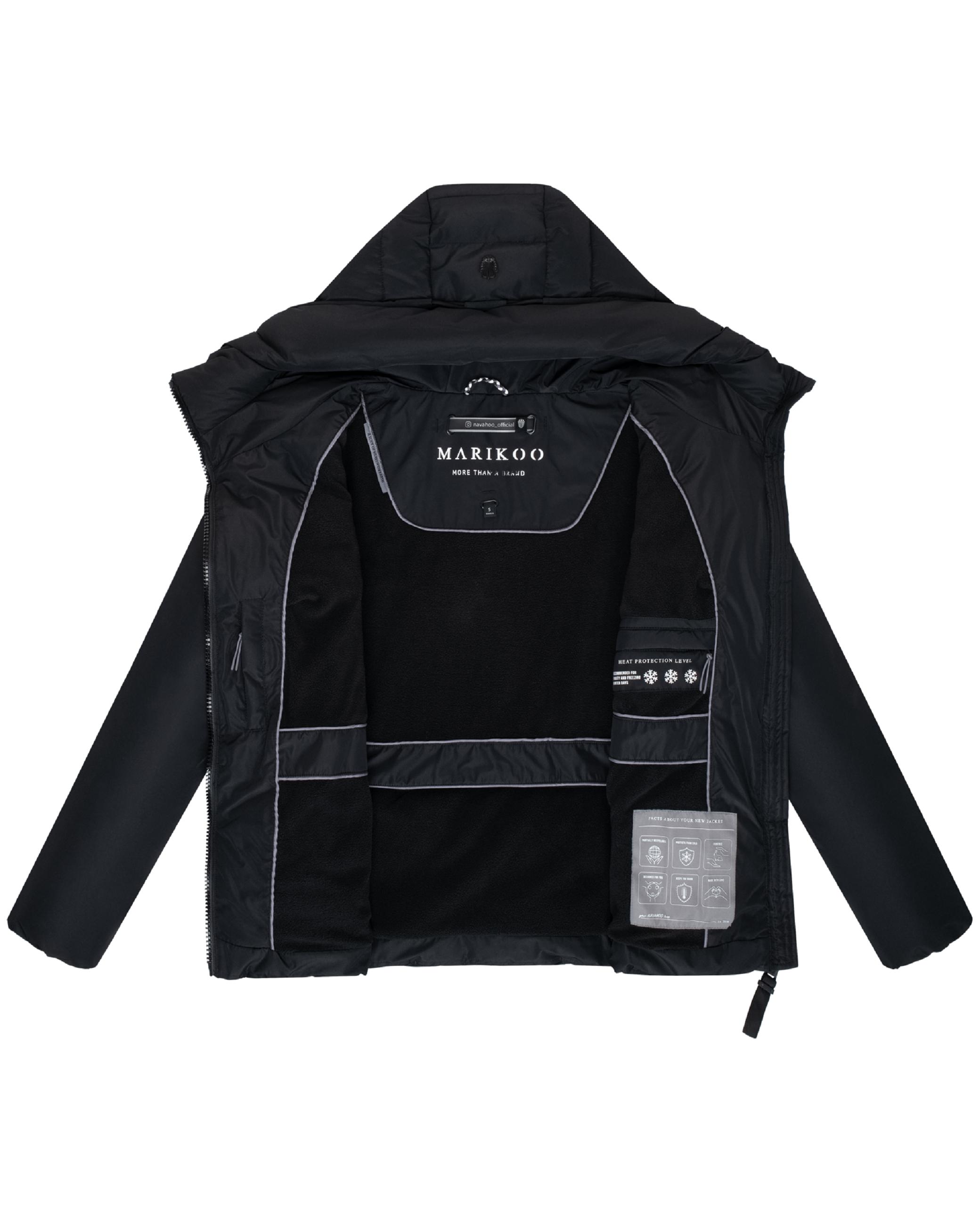 Winter Steppjacke mit Taillengürtel "Himee16" Black