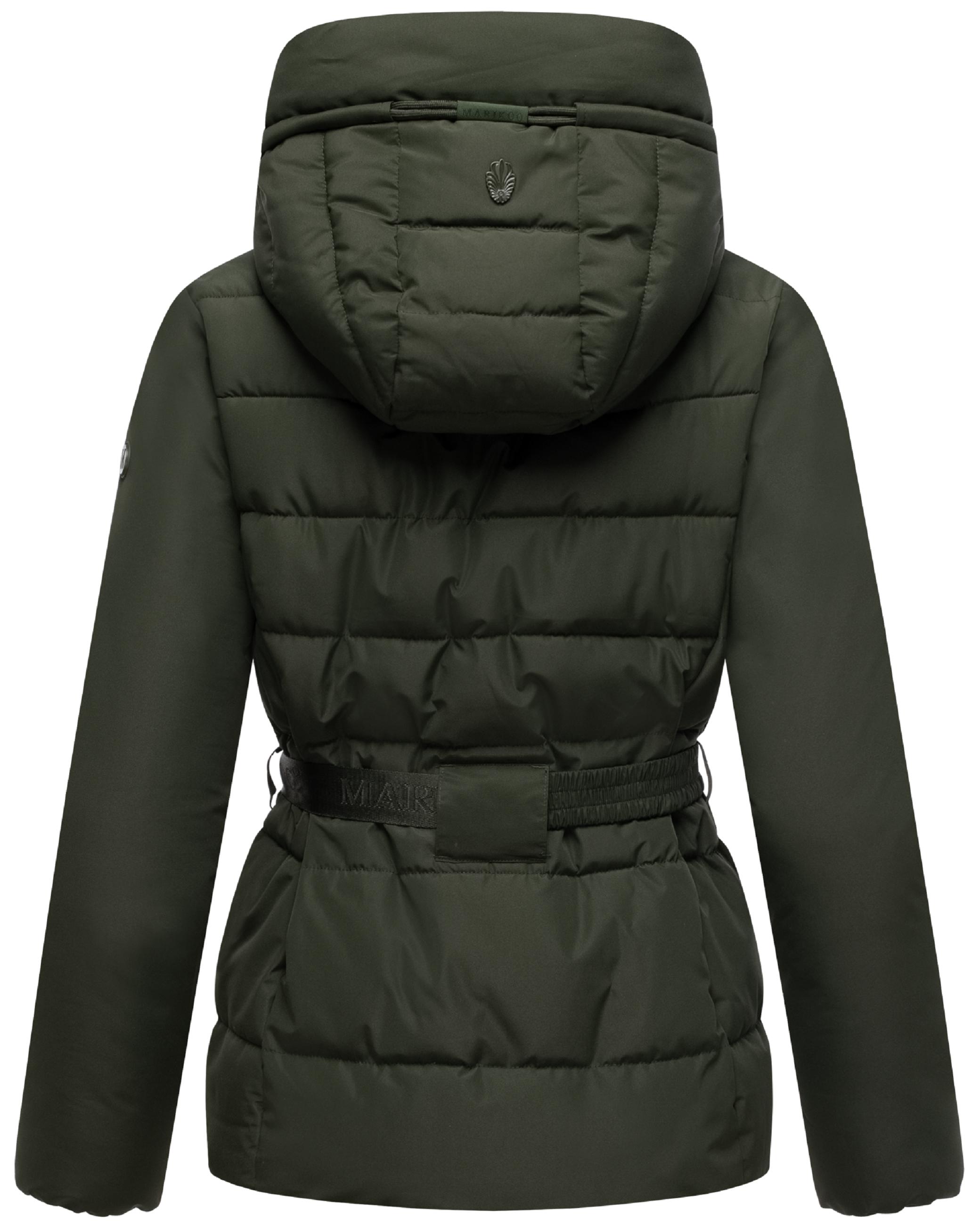 Winter Steppjacke mit Taillengürtel "Himee16" Dark Olive
