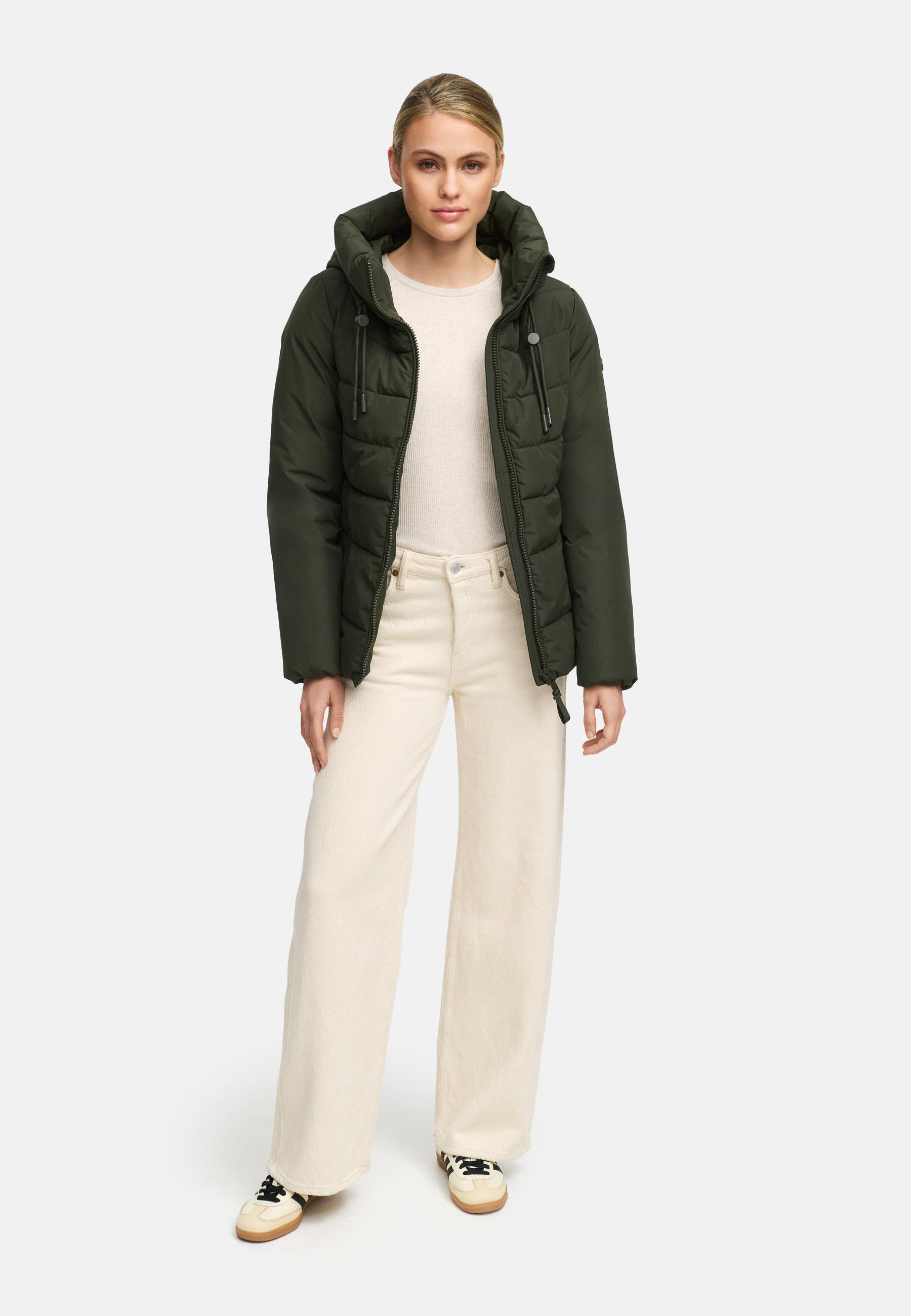 Winter Steppjacke mit Taillengürtel "Himee16" Dark Olive