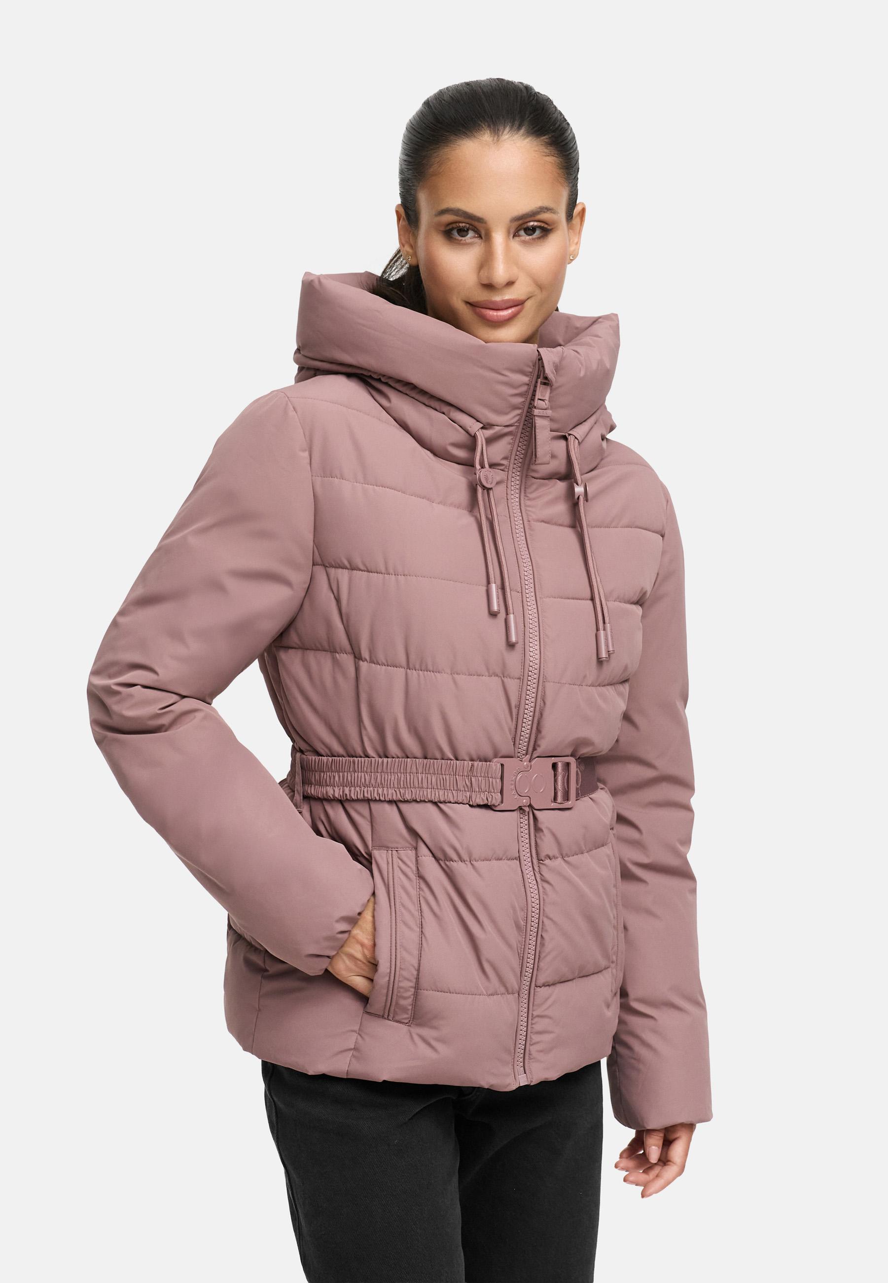 Winter Steppjacke mit Taillengürtel "Himee16" Mauve