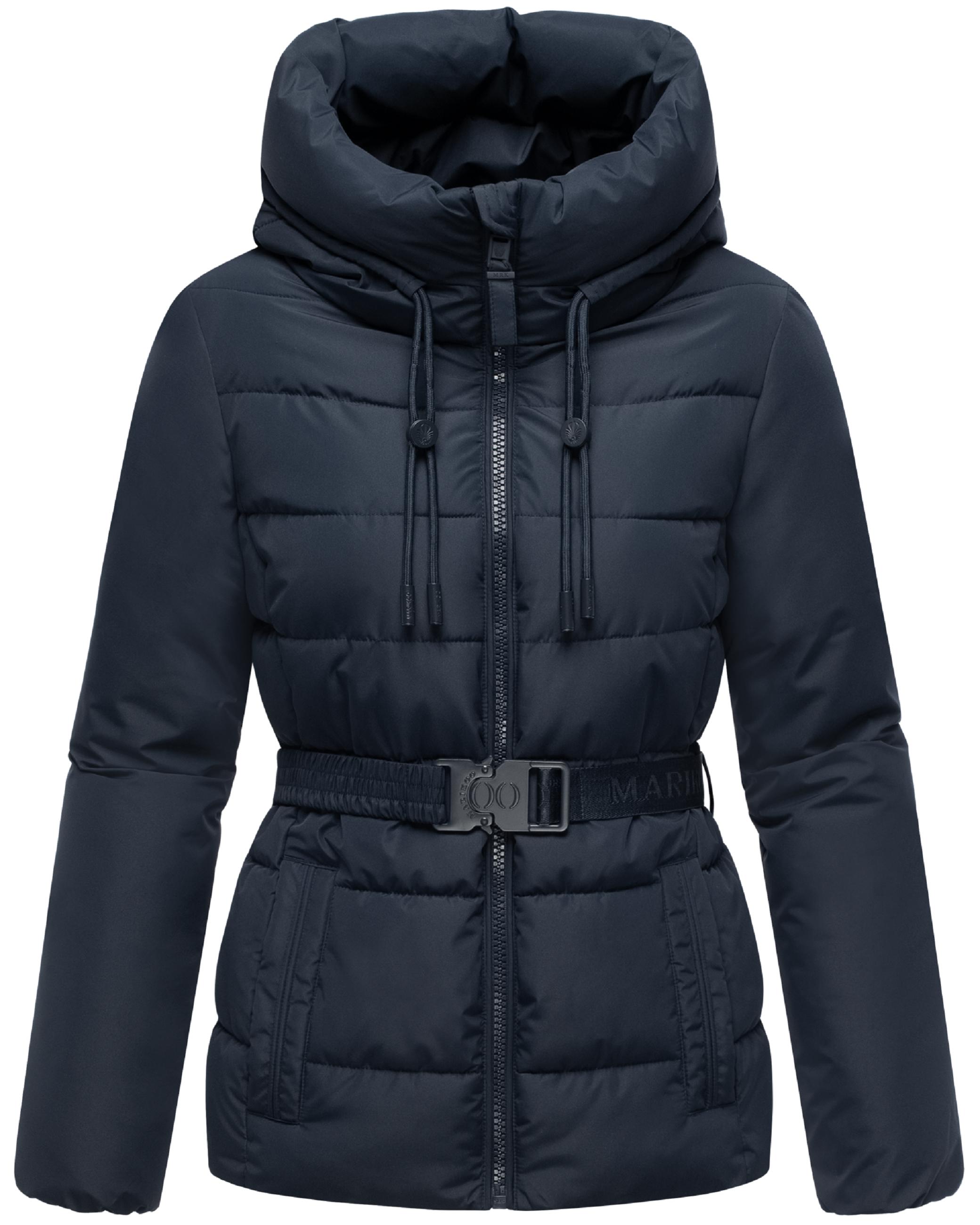 Winter Steppjacke mit Taillengürtel "Himee16" Navy