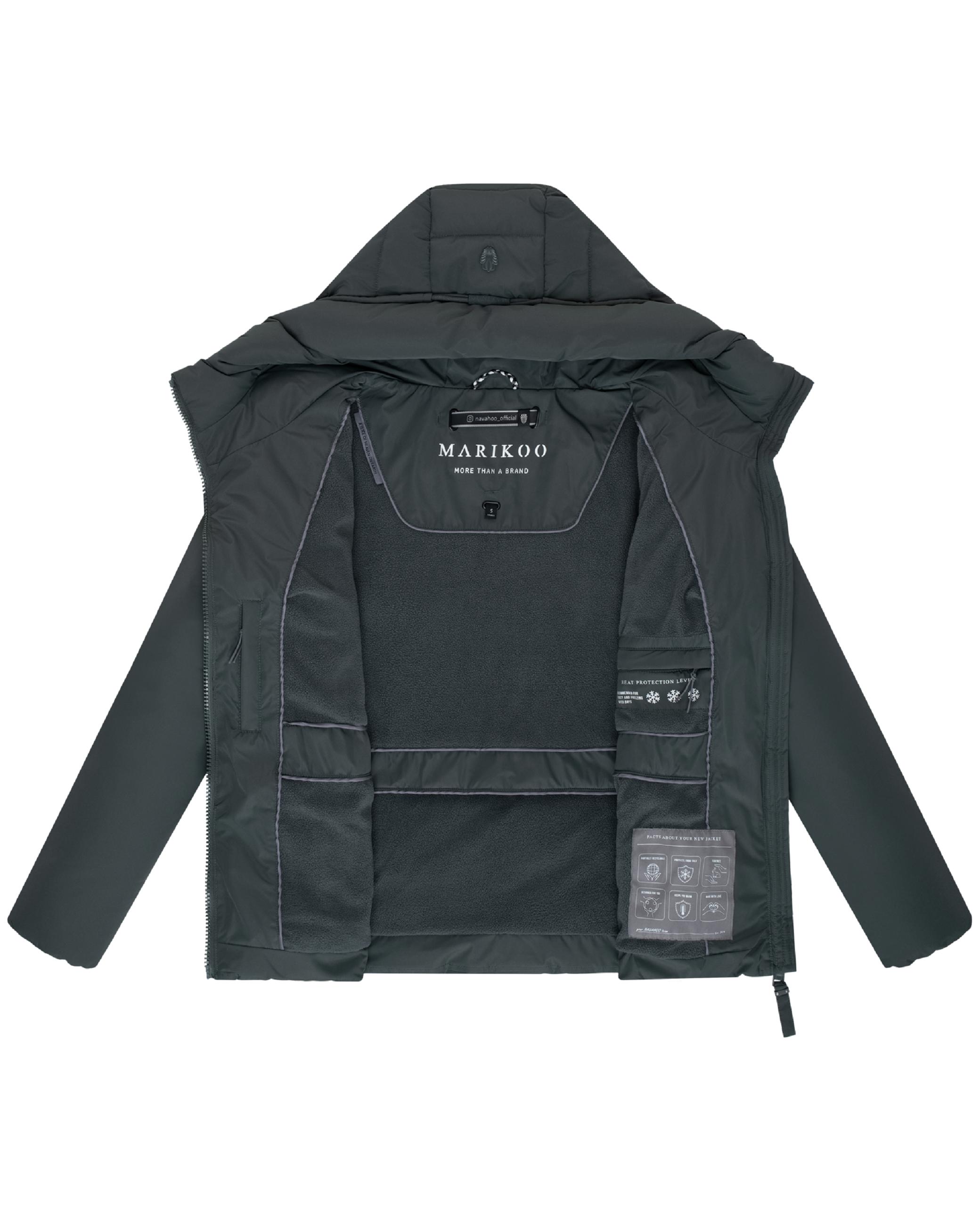 Winter Steppjacke mit Taillengürtel "Himee16" Stone Green