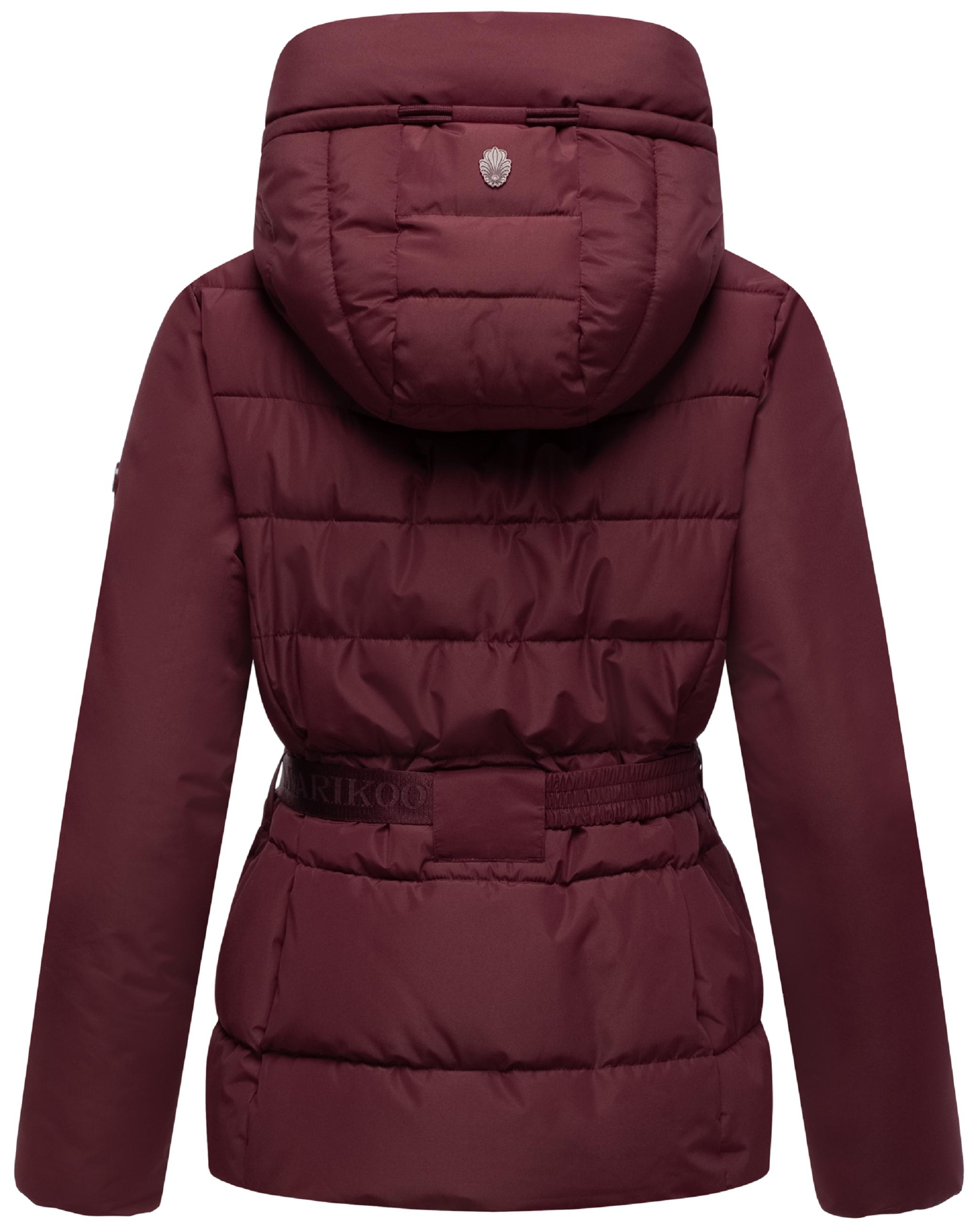 Winter Steppjacke mit Taillengürtel "Himee16" Wine
