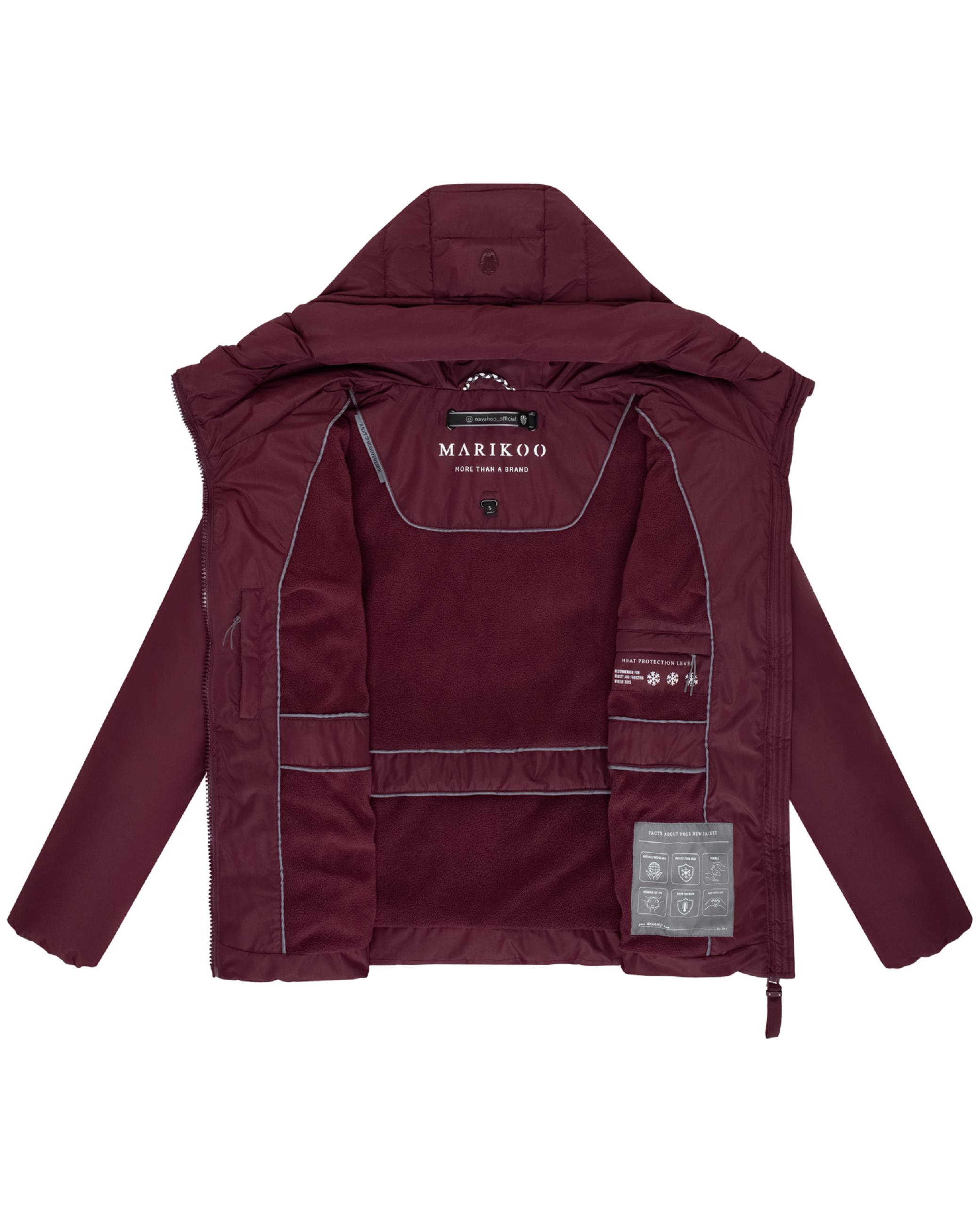 Winter Steppjacke mit Taillengürtel "Himee16" Wine
