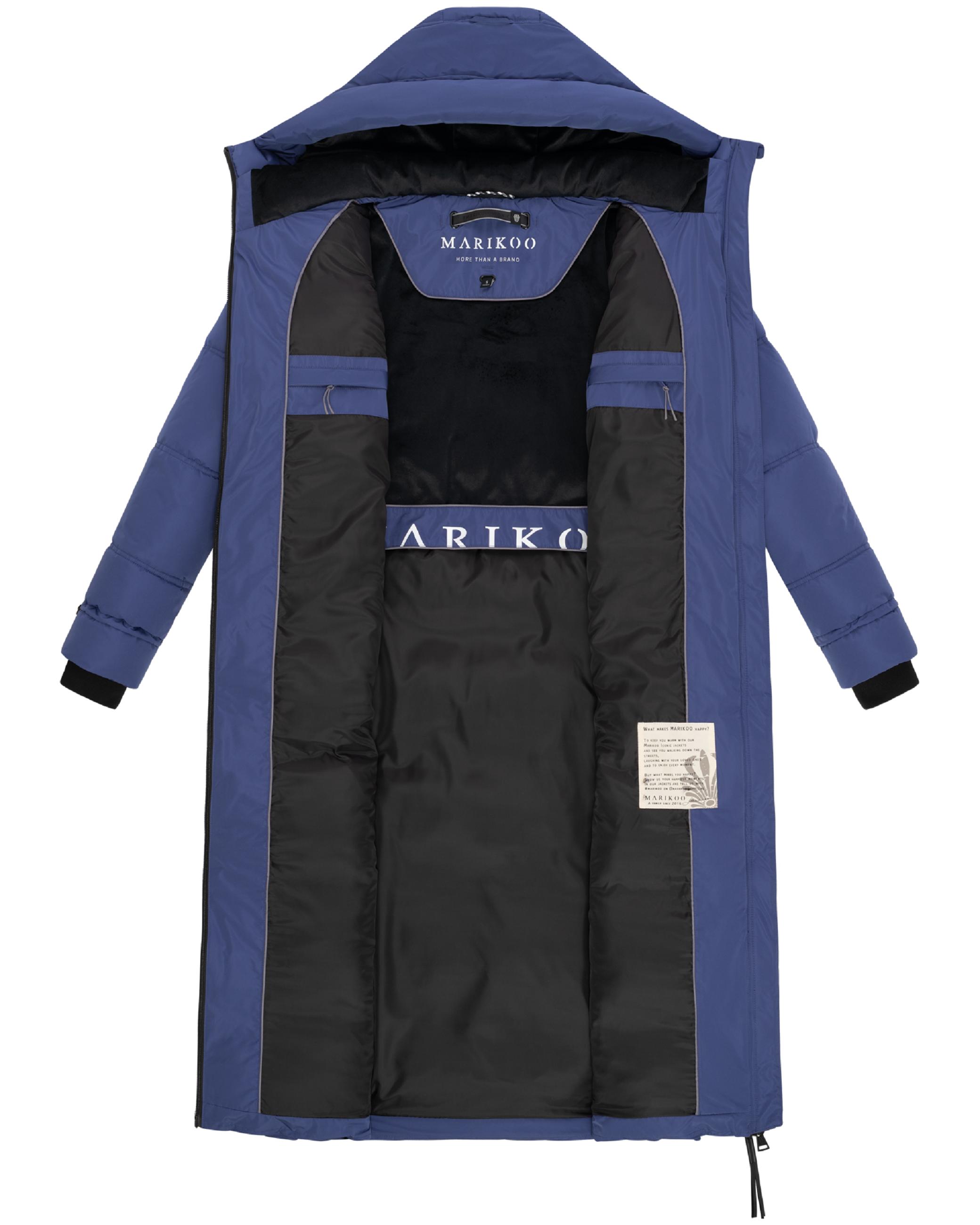 Winter Steppmantel mit Kapuze "Honiaa XVI-1" Blue Violet