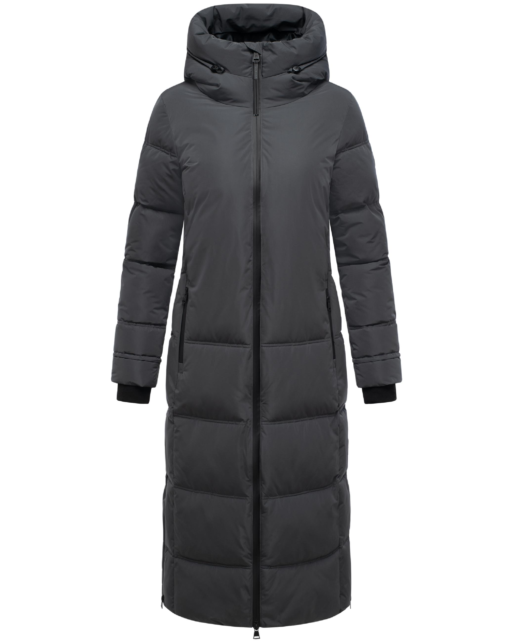 Winter Steppmantel mit Kapuze "Honiaa XVI" Anthracite