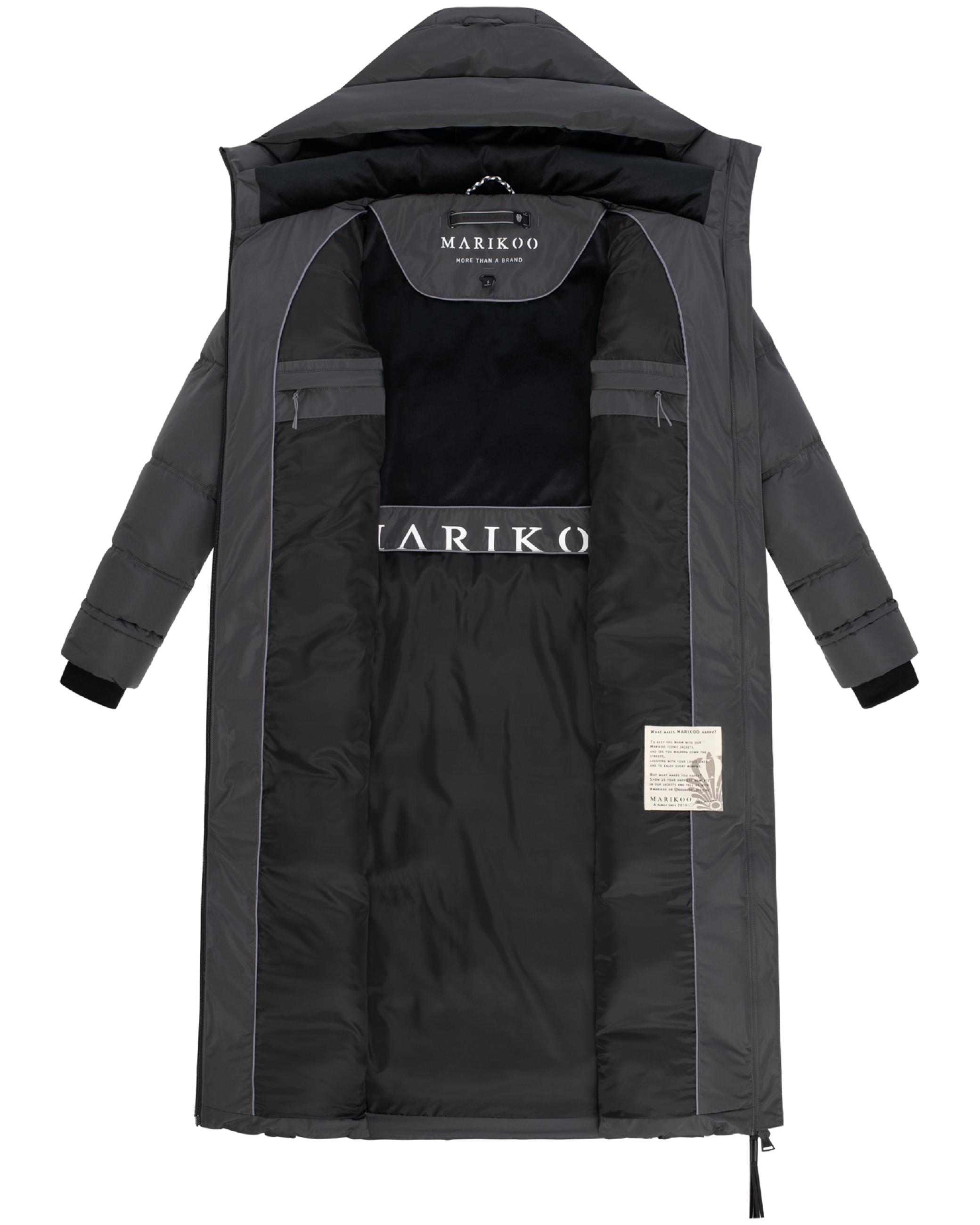 Winter Steppmantel mit Kapuze "Honiaa XVI" Anthracite