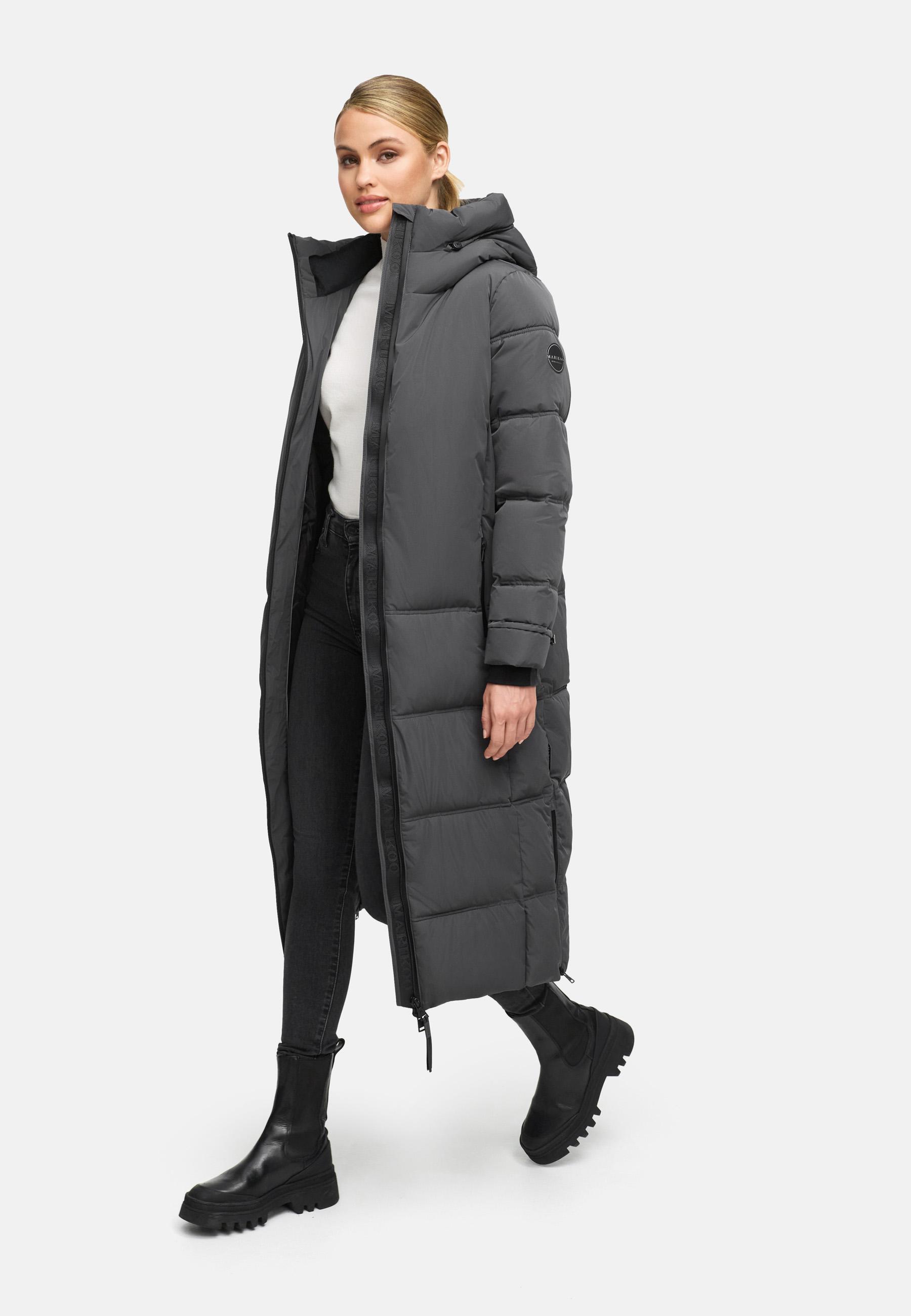 Winter Steppmantel mit Kapuze "Honiaa XVI" Anthracite
