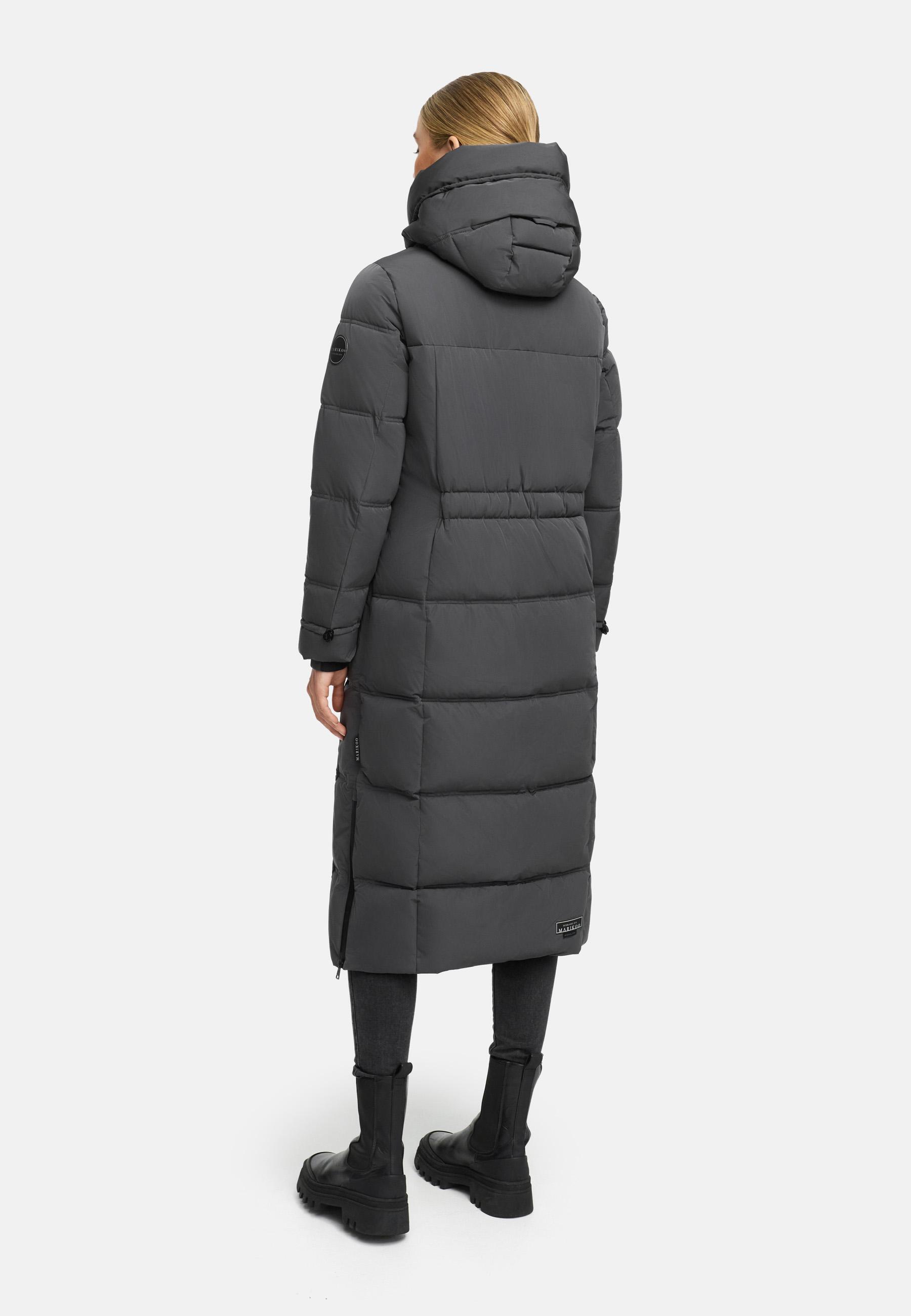 Winter Steppmantel mit Kapuze "Honiaa XVI" Anthracite