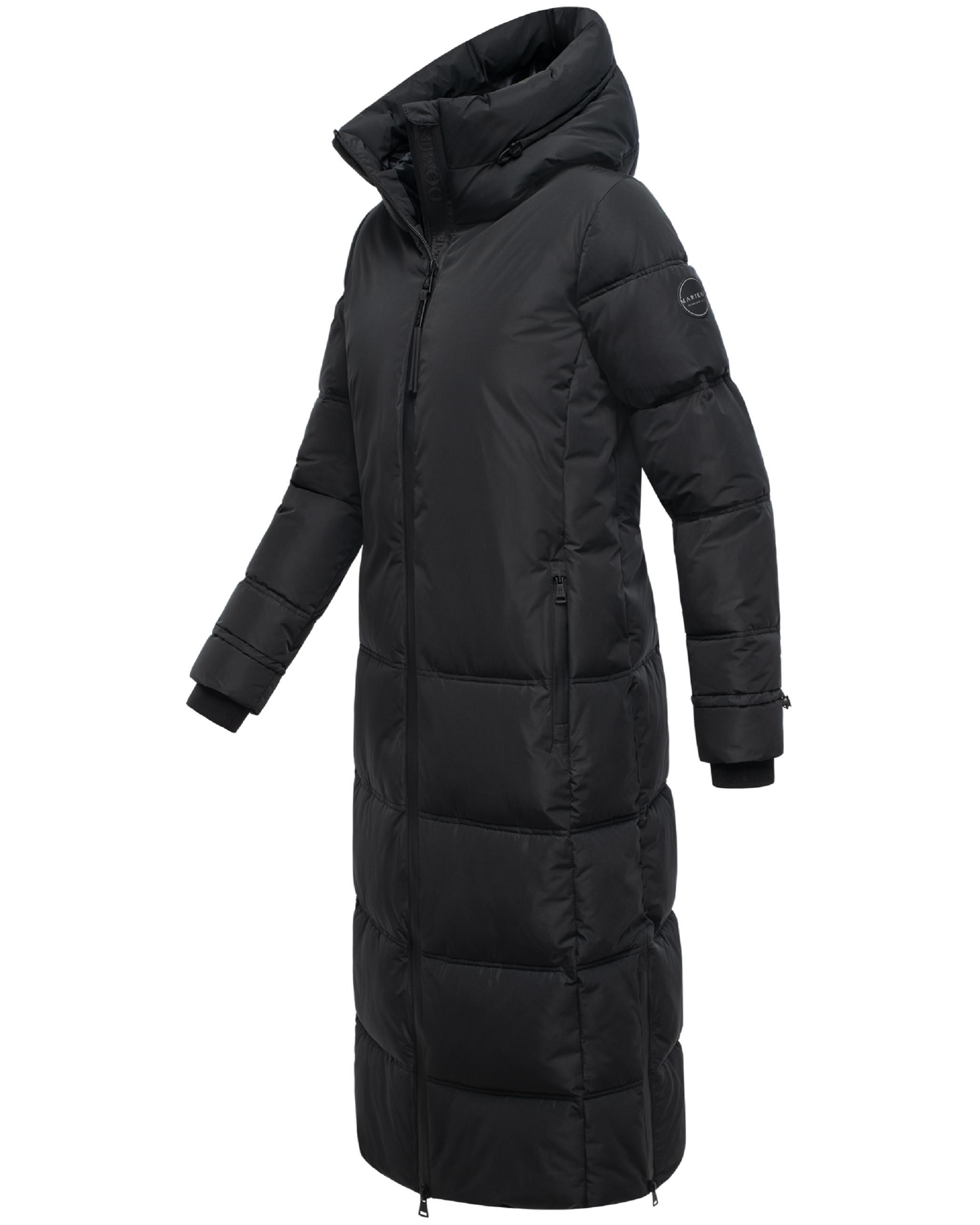 Winter Steppmantel mit Kapuze "Honiaa XVI" Black