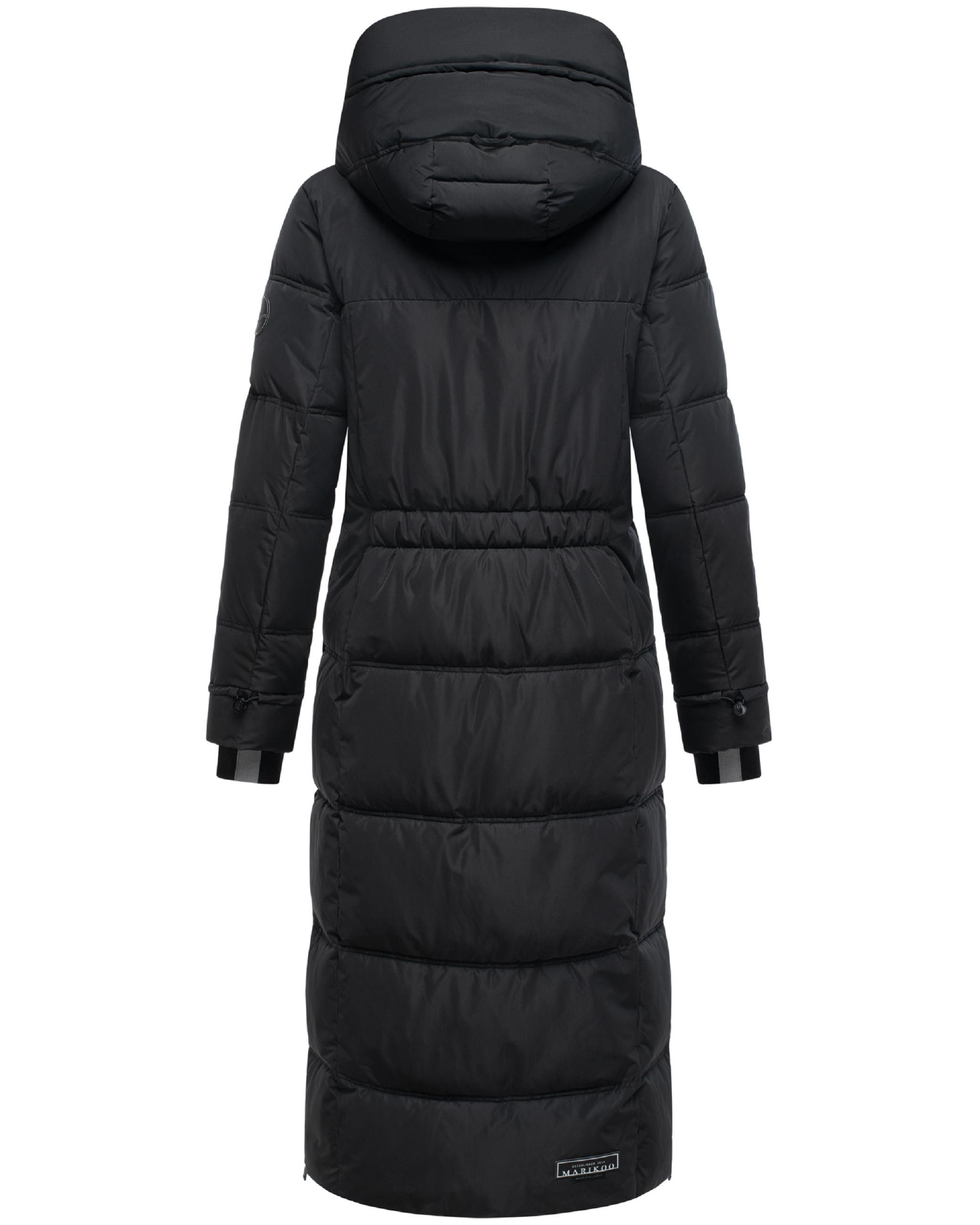 Winter Steppmantel mit Kapuze "Honiaa XVI" Black