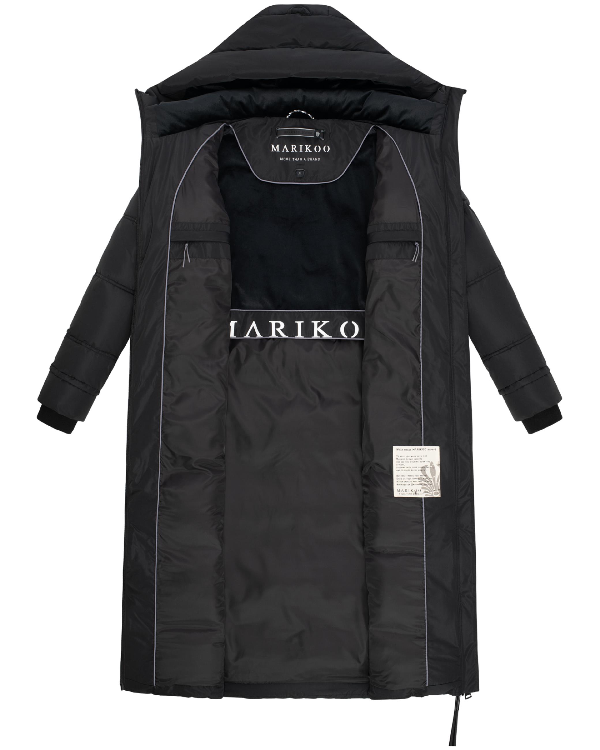 Winter Steppmantel mit Kapuze "Honiaa XVI" Black