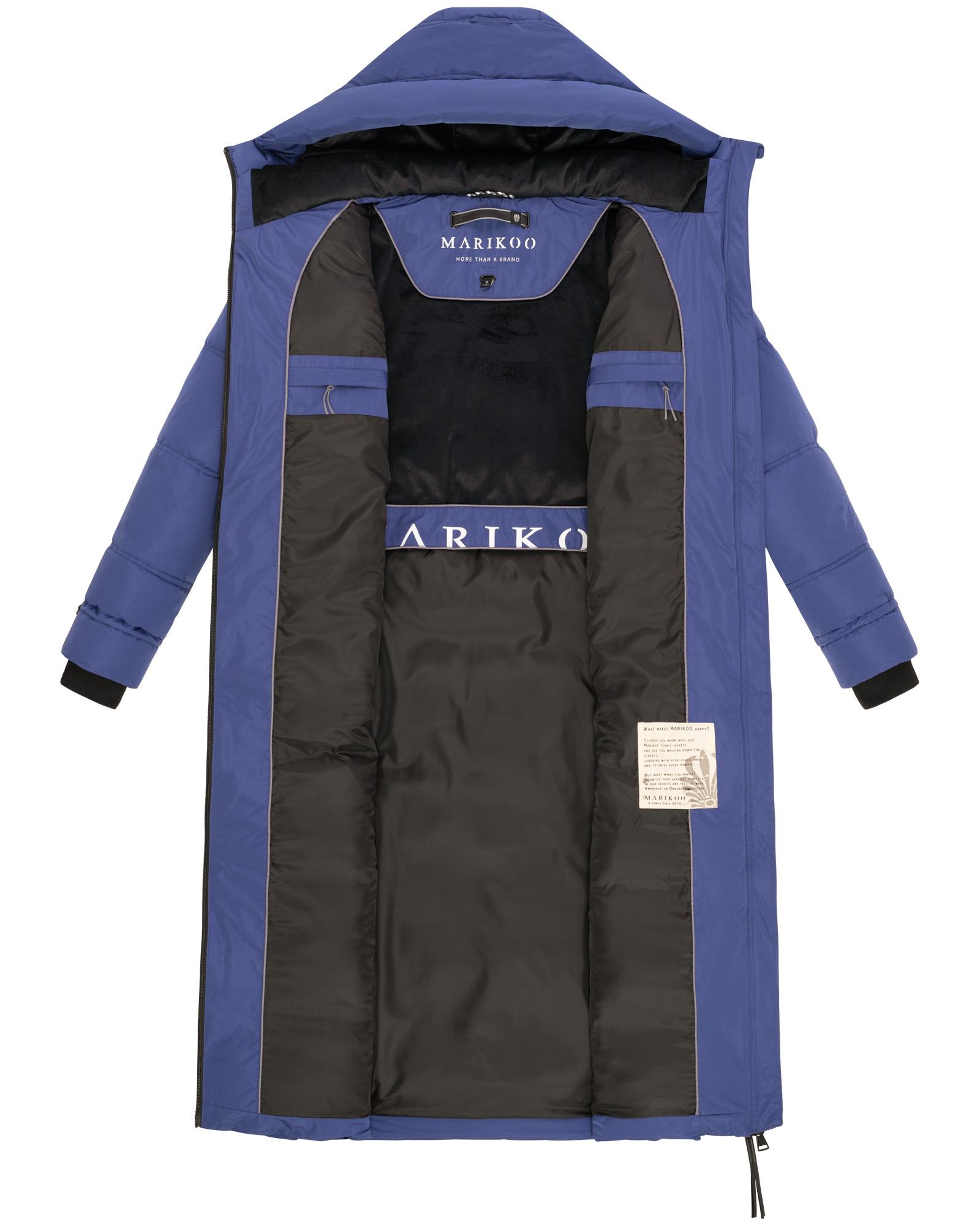 Winter Steppmantel mit Kapuze "Honiaa XVI" Blue Violet