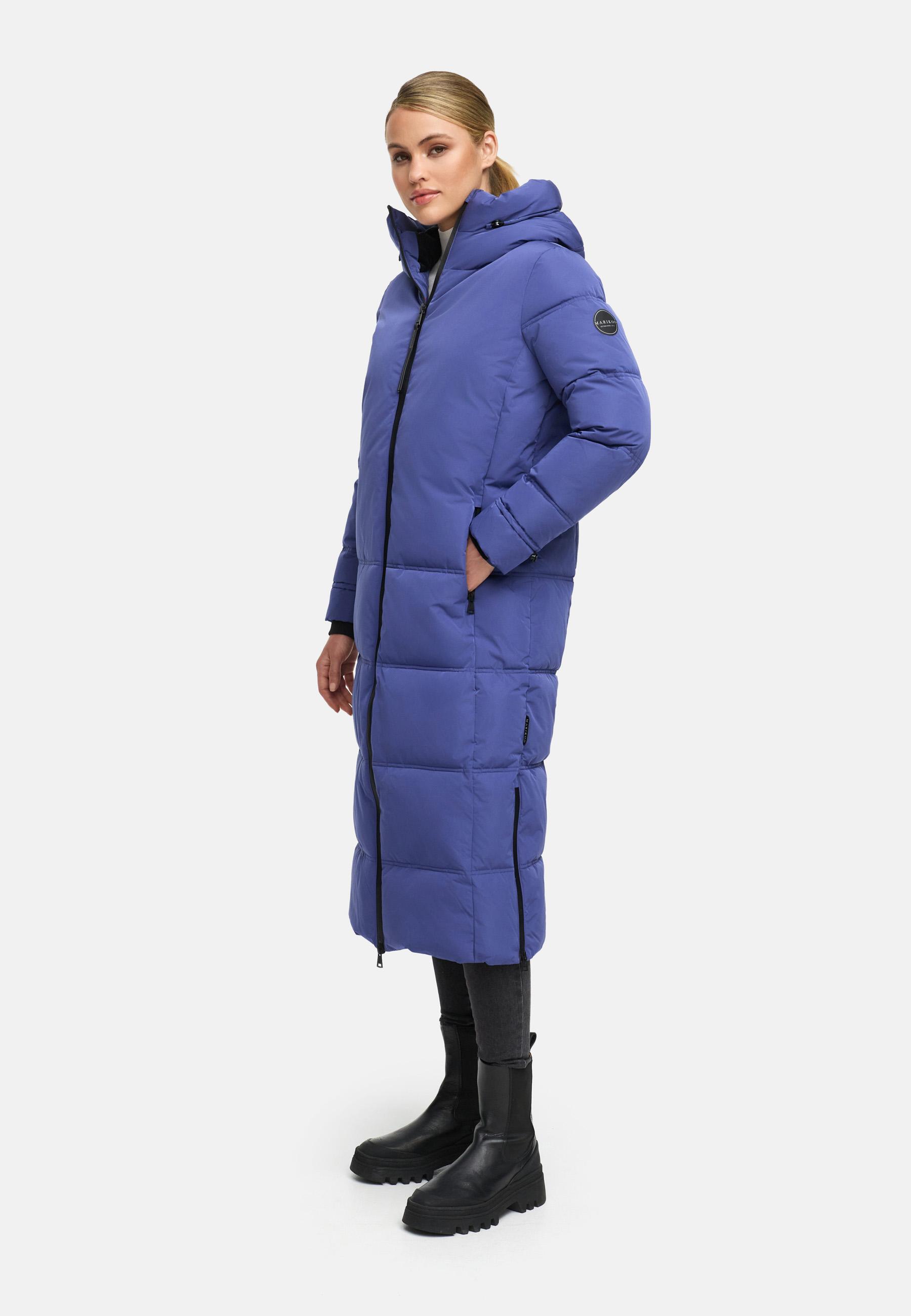 Winter Steppmantel mit Kapuze "Honiaa XVI" Blue Violet