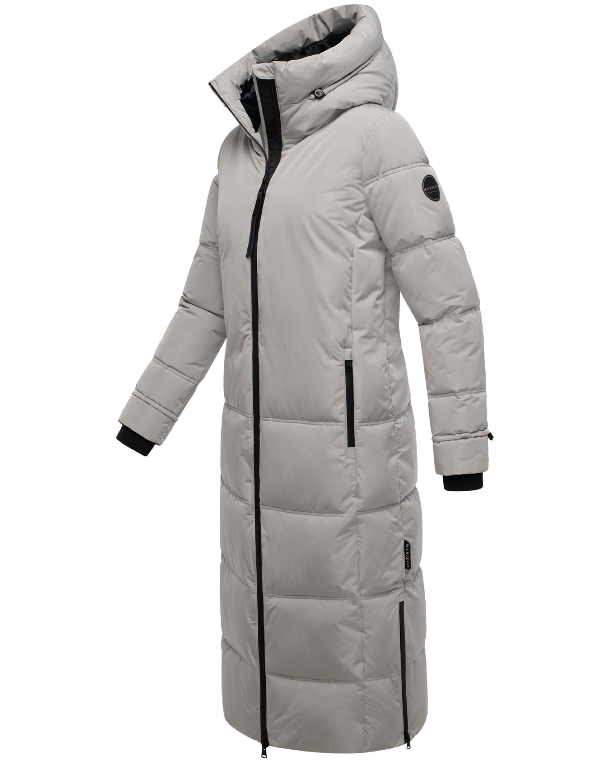 Winter Steppmantel mit Kapuze "Honiaa XVI" Cloud Grey