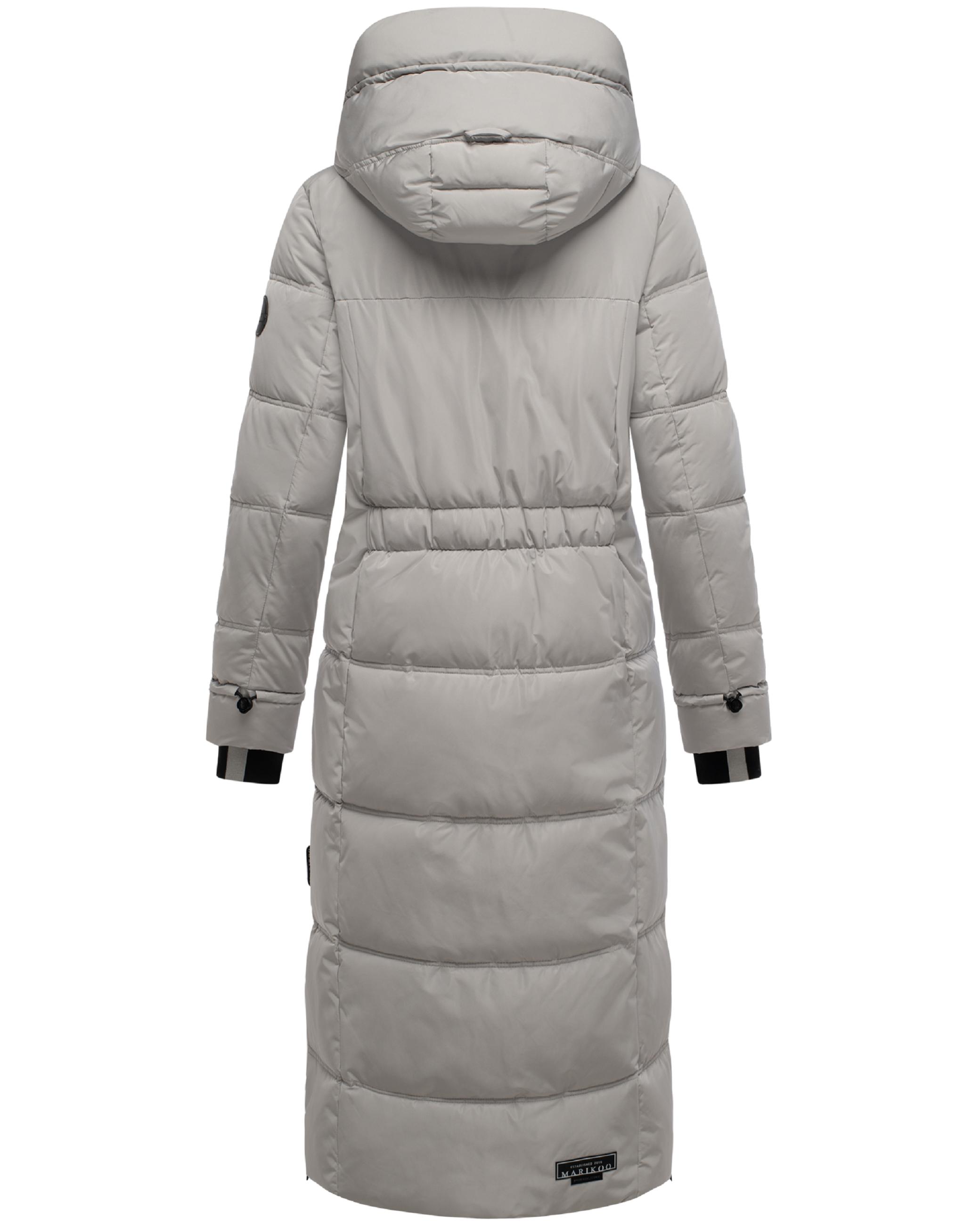 Winter Steppmantel mit Kapuze "Honiaa XVI" Cloud Grey