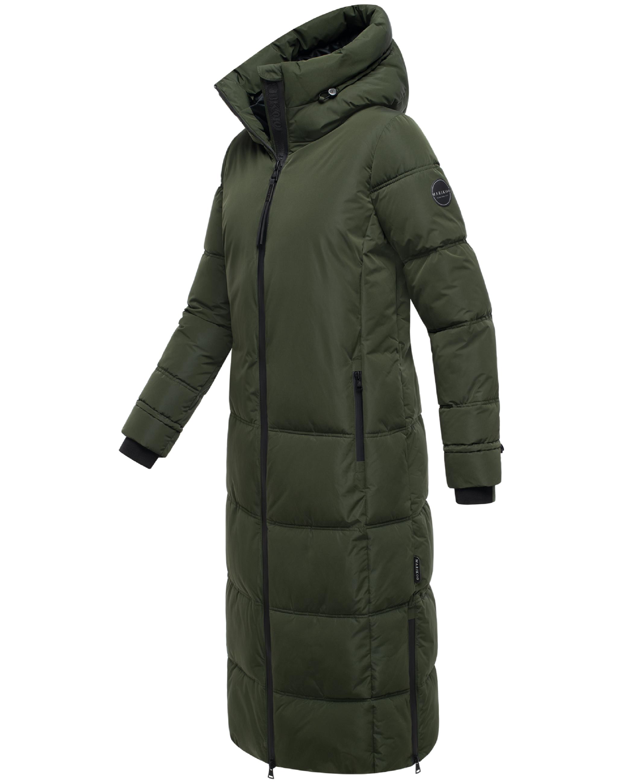 Winter Steppmantel mit Kapuze "Honiaa XVI" Dark Olive