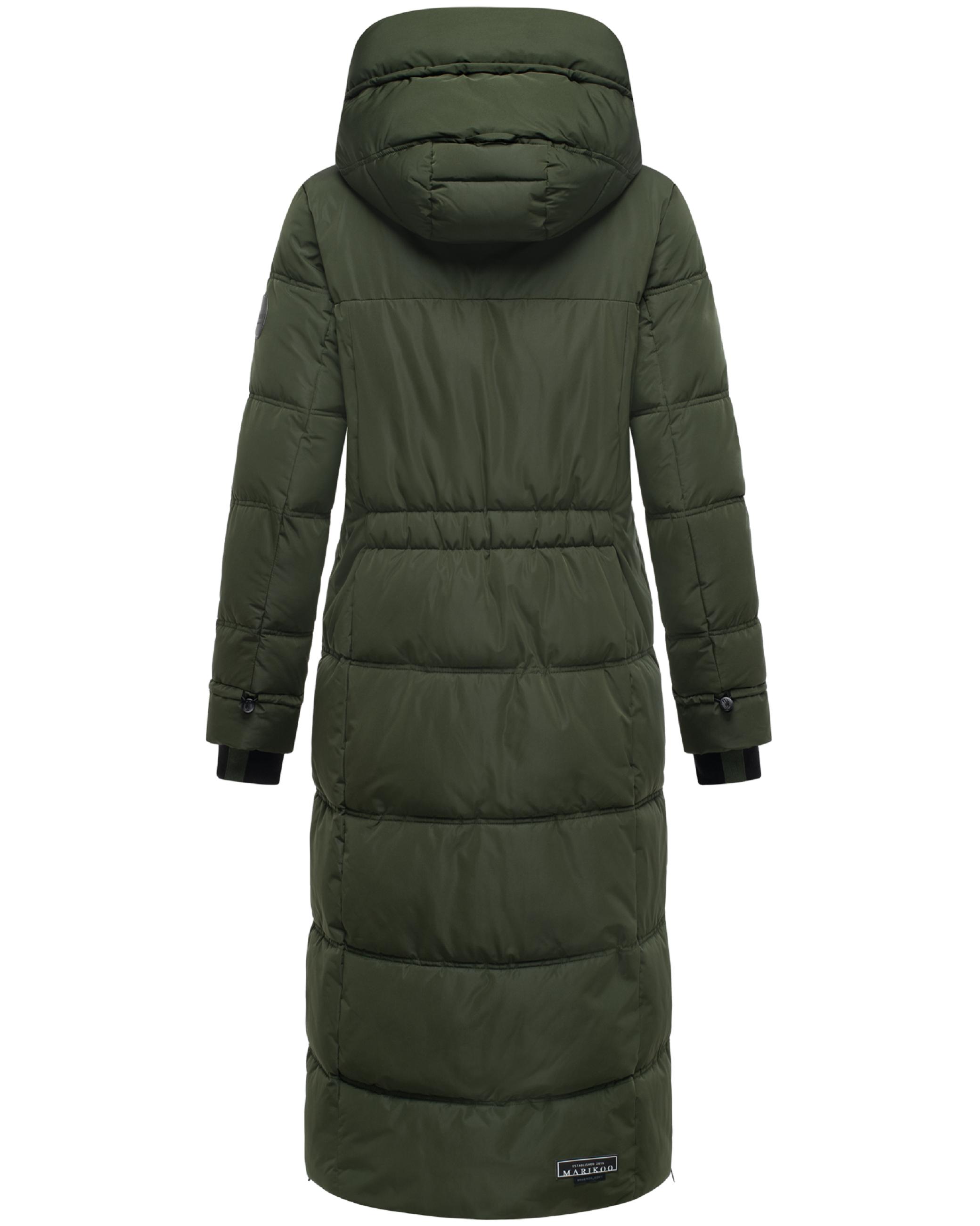 Winter Steppmantel mit Kapuze "Honiaa XVI" Dark Olive