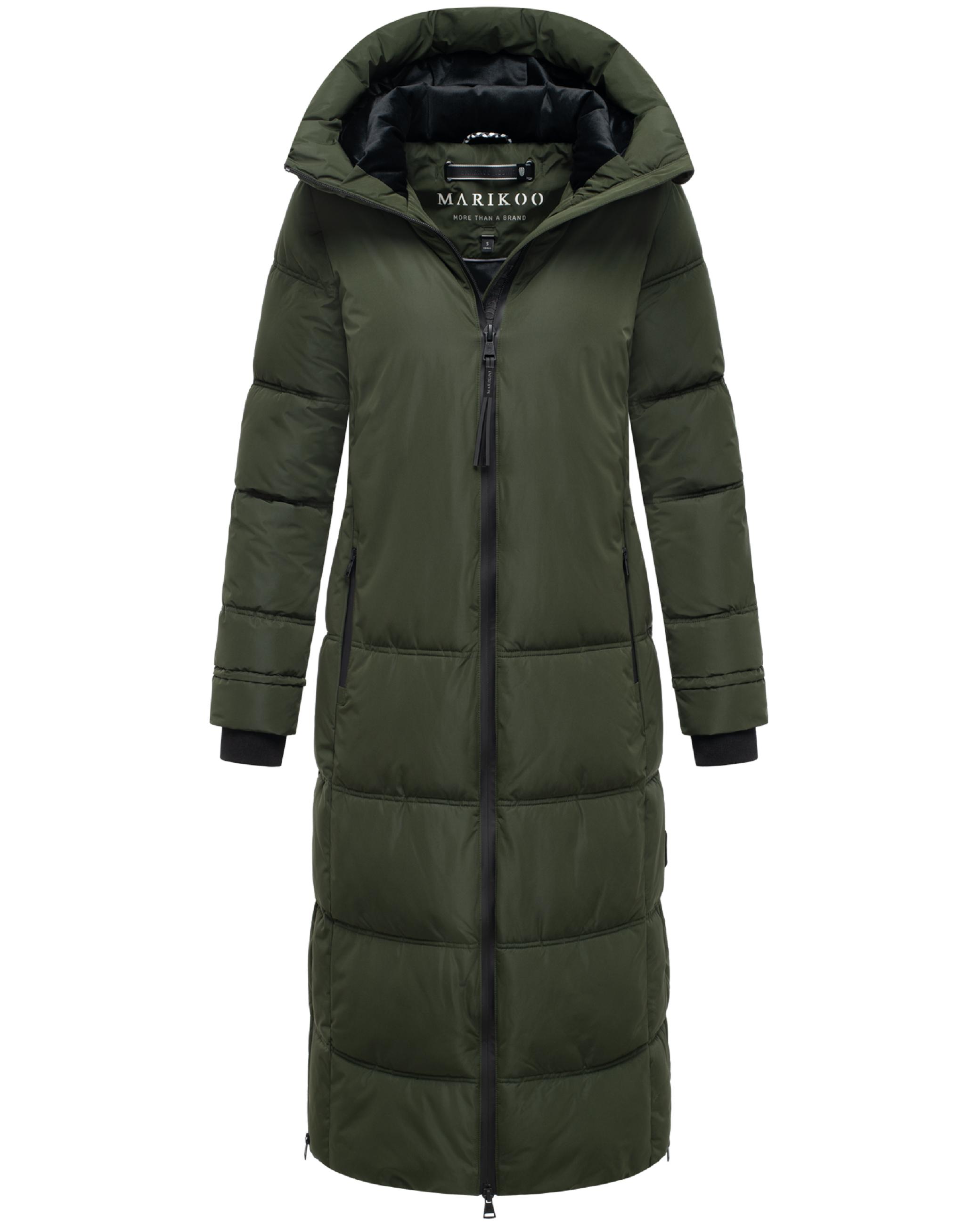 Winter Steppmantel mit Kapuze "Honiaa XVI" Dark Olive