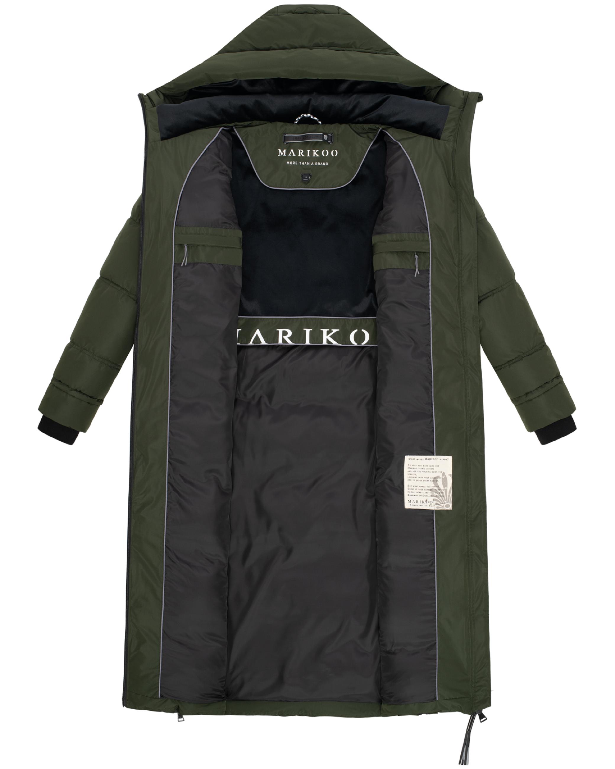 Winter Steppmantel mit Kapuze "Honiaa XVI" Dark Olive