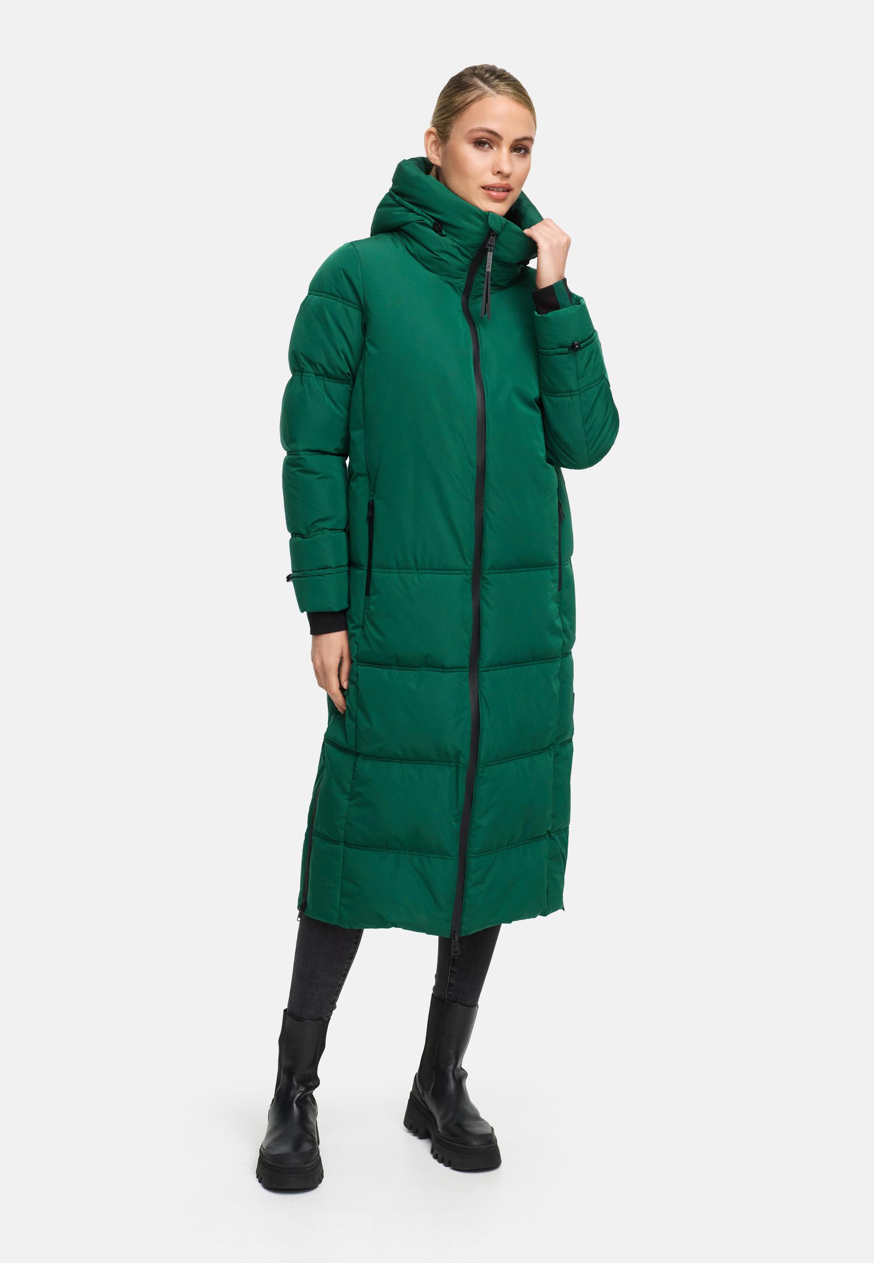 Winter Steppmantel mit Kapuze "Honiaa XVI" Evergreen