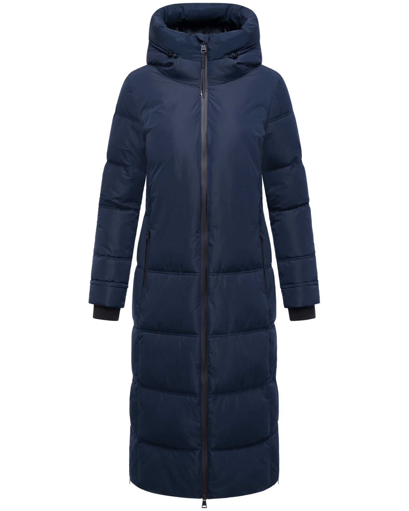 Winter Steppmantel mit Kapuze "Honiaa XVI" Navy