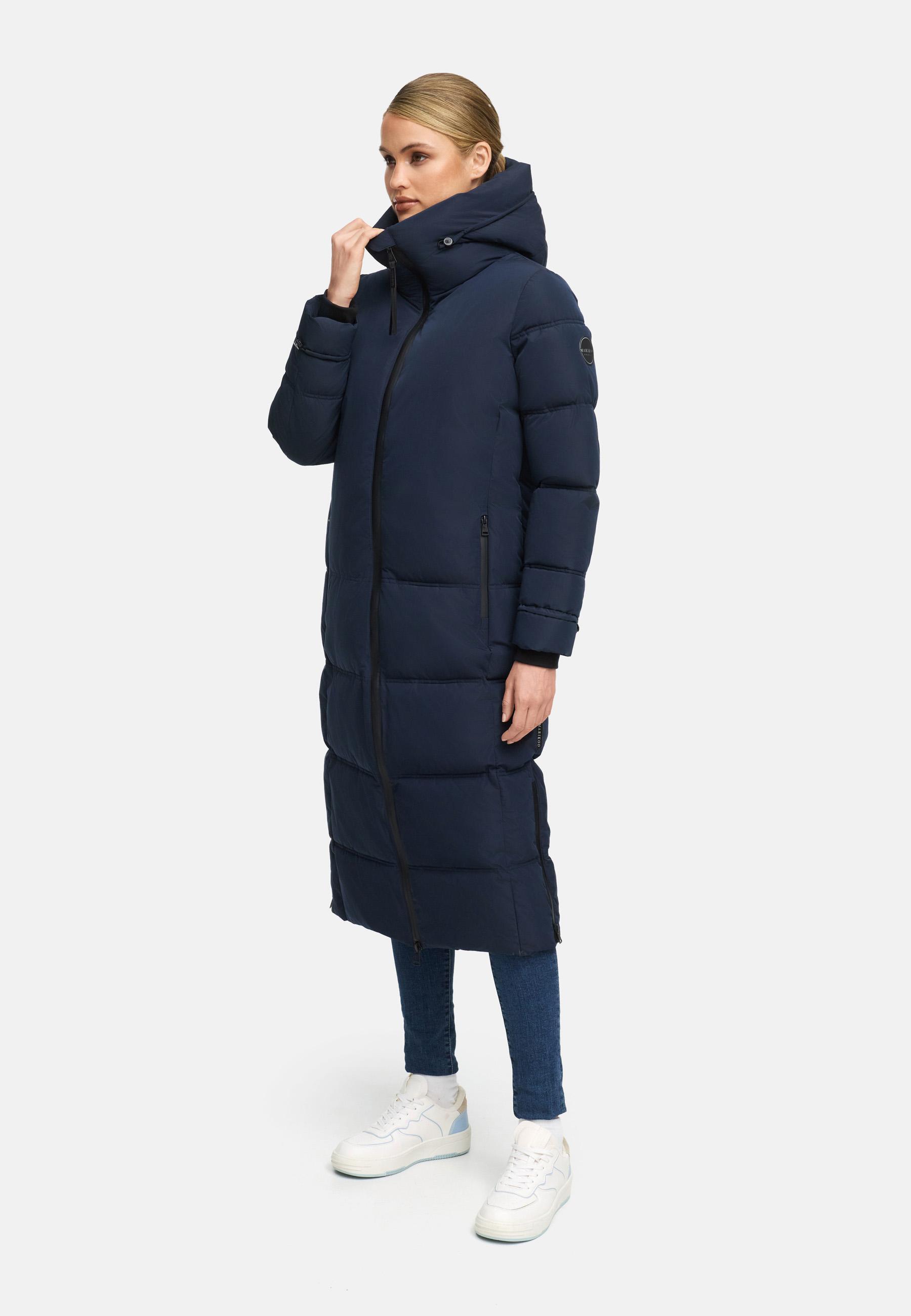 Winter Steppmantel mit Kapuze "Honiaa XVI" Navy