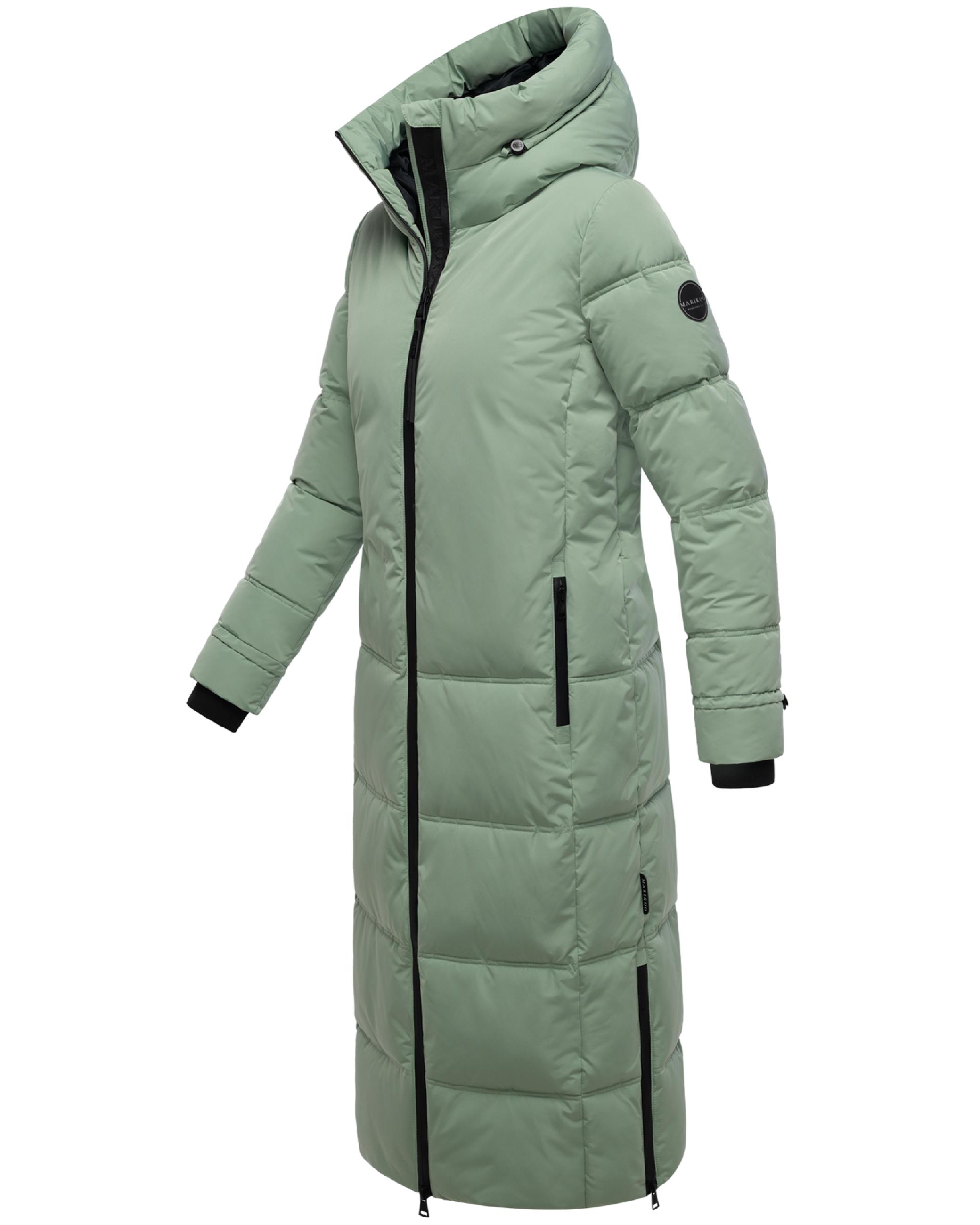 Winter Steppmantel mit Kapuze "Honiaa XVI" Smokey Mint