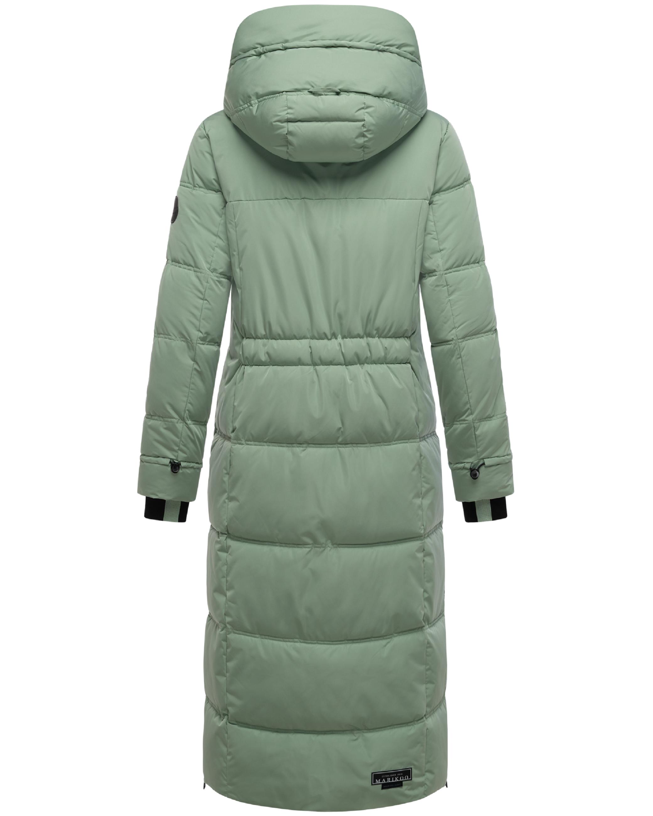 Winter Steppmantel mit Kapuze "Honiaa XVI" Smokey Mint