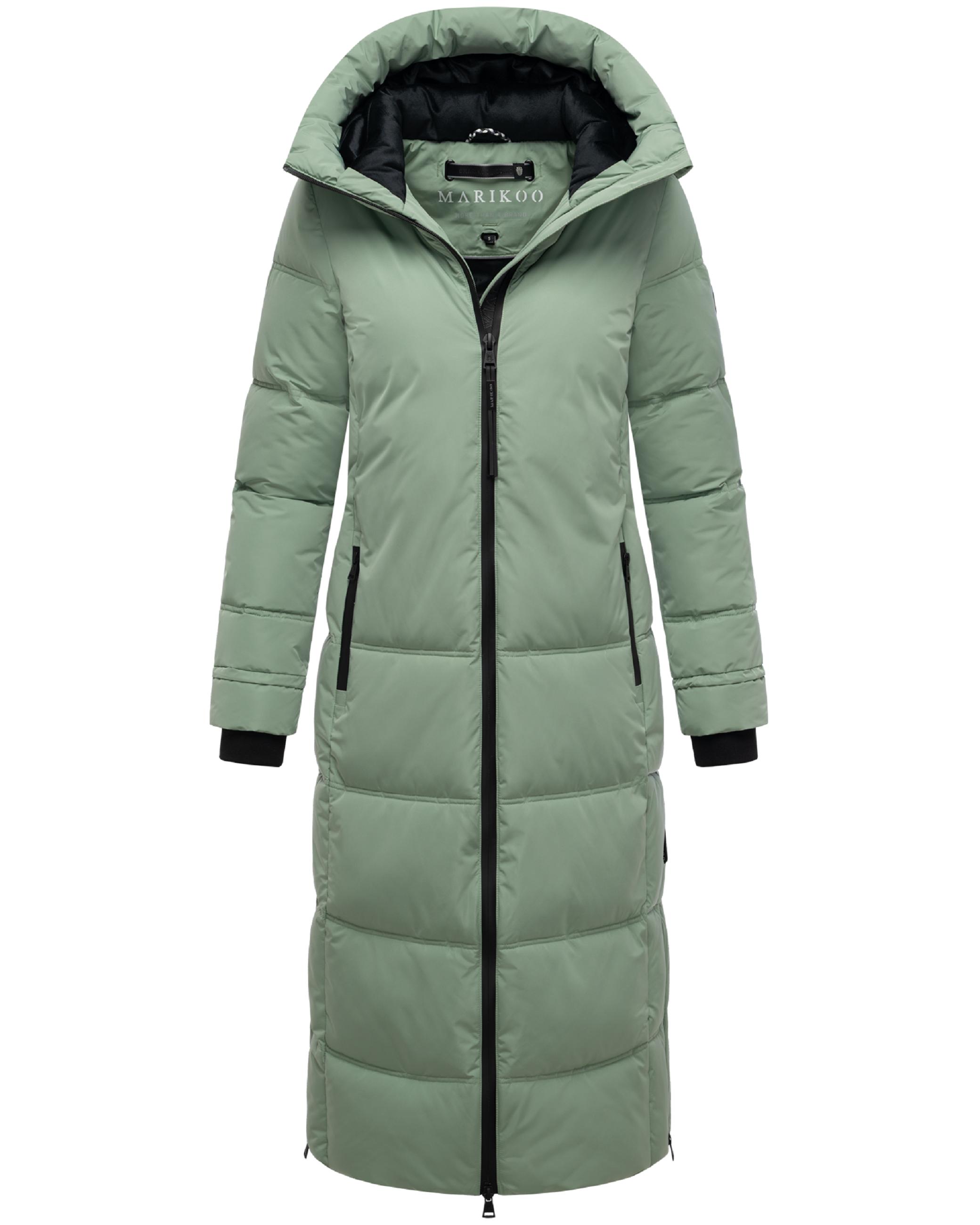 Winter Steppmantel mit Kapuze "Honiaa XVI" Smokey Mint
