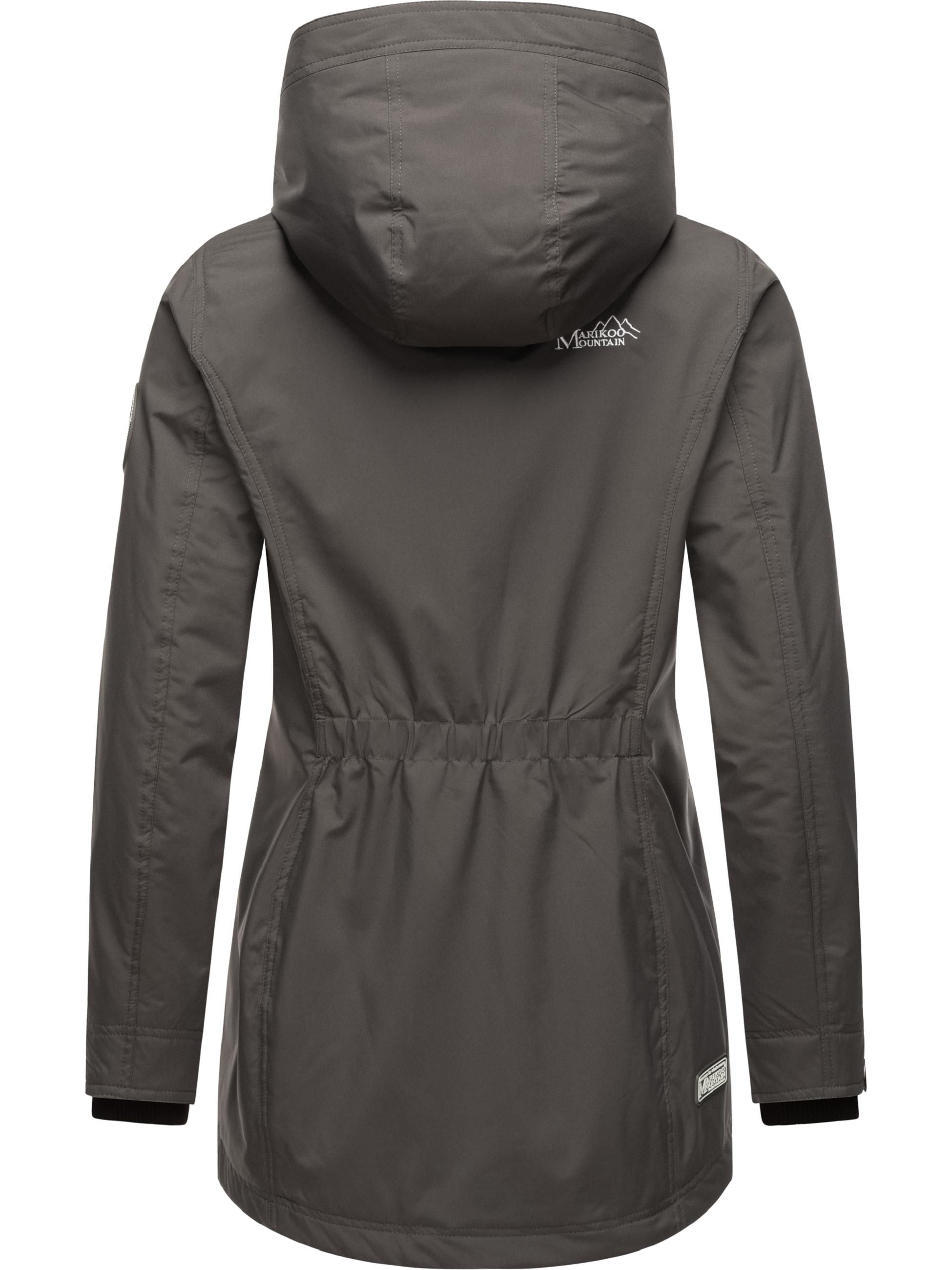 Übergangsjacke Outdoorjacke mit Kapuze Honigbeere Anthracite