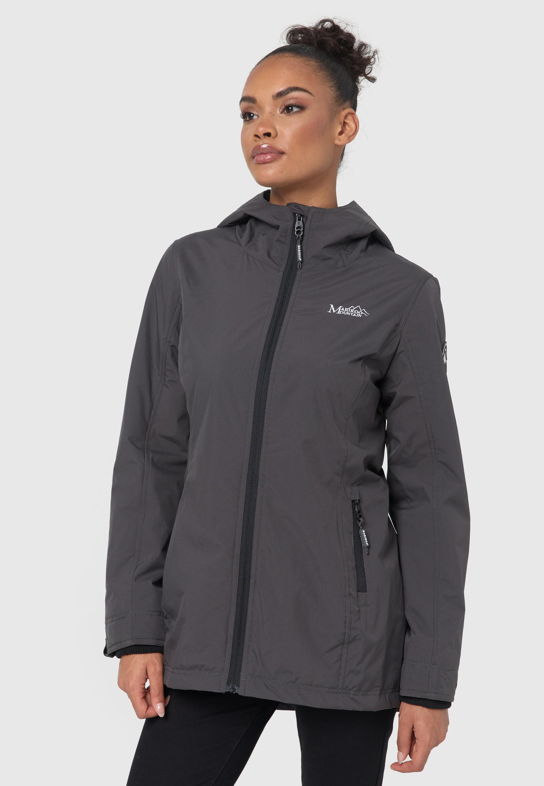 Übergangsjacke Outdoorjacke mit Kapuze Honigbeere Anthracite