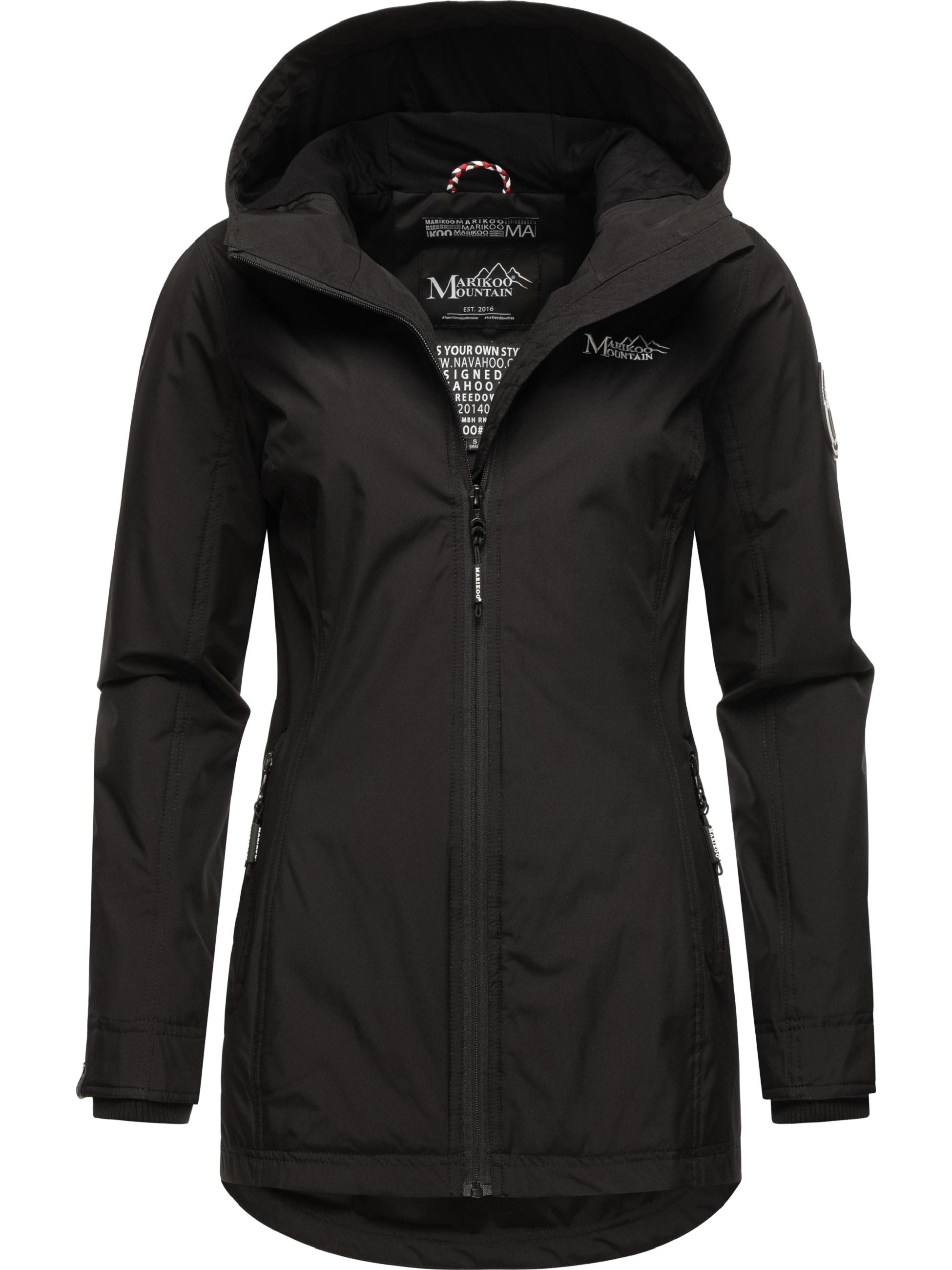 Übergangsjacke Outdoorjacke mit Kapuze Honigbeere Black