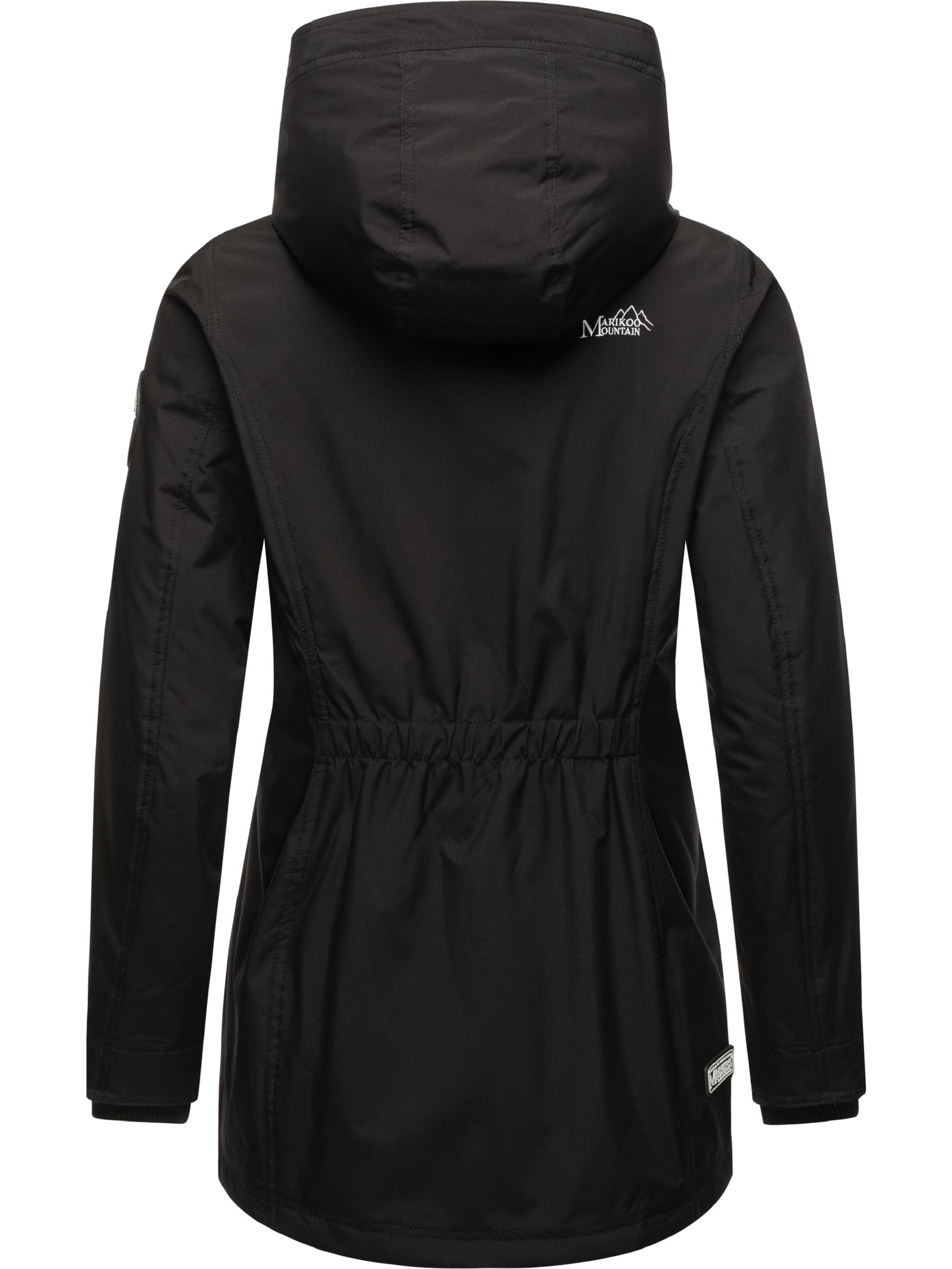 Übergangsjacke Outdoorjacke mit Kapuze Honigbeere Black