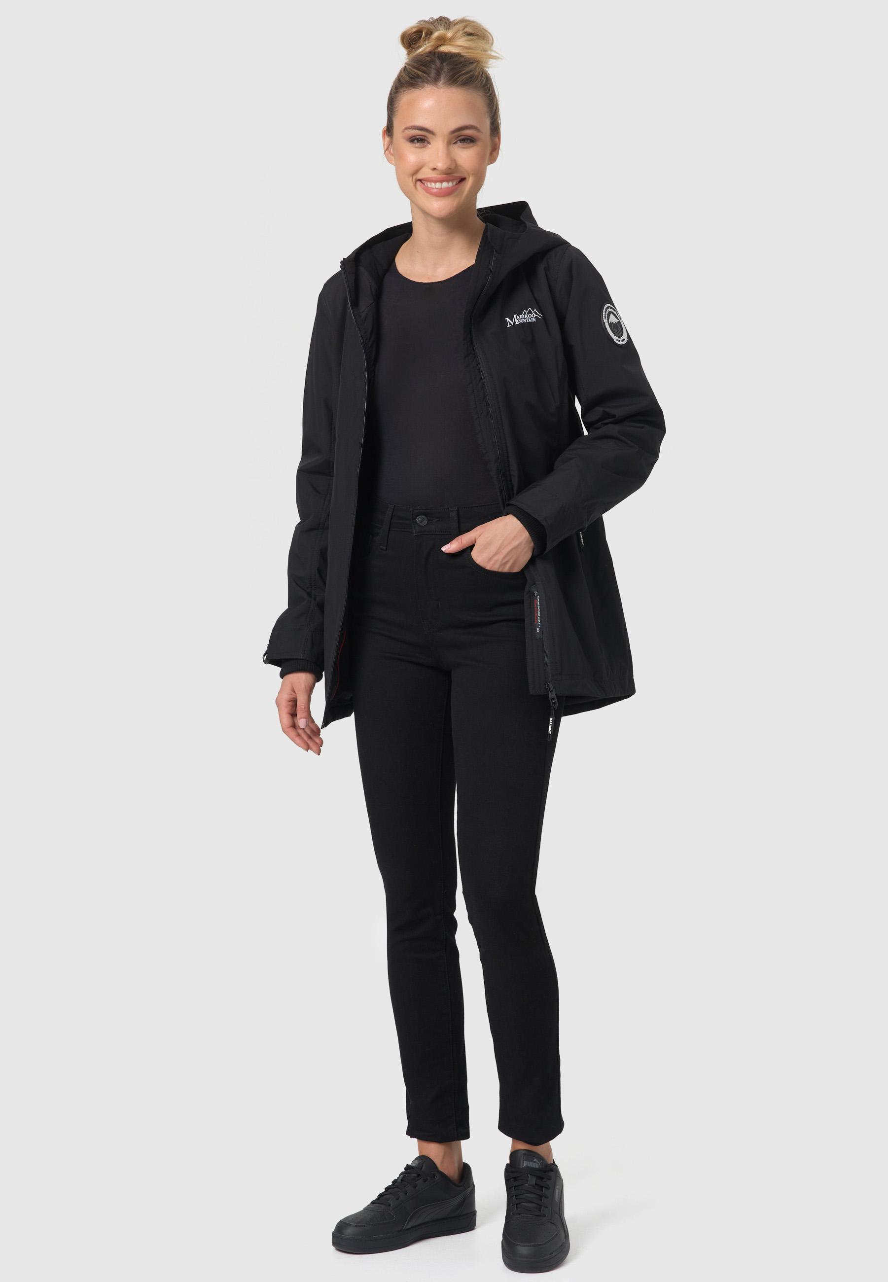 Übergangsjacke Outdoorjacke mit Kapuze Honigbeere Black