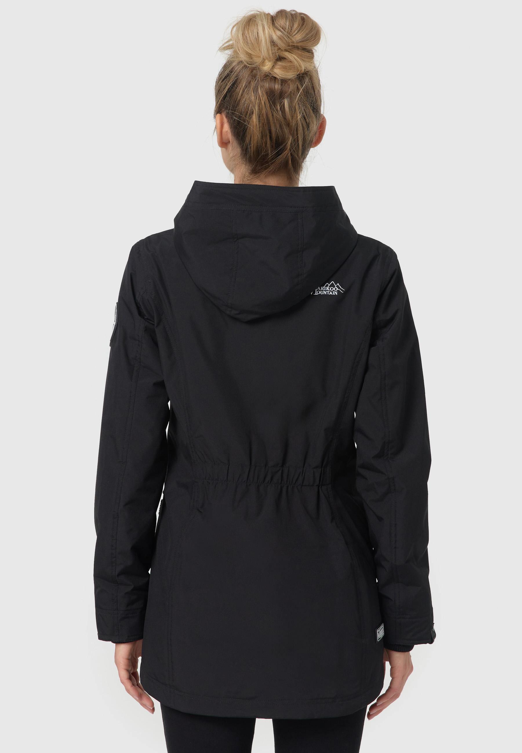 Übergangsjacke Outdoorjacke mit Kapuze Honigbeere Black