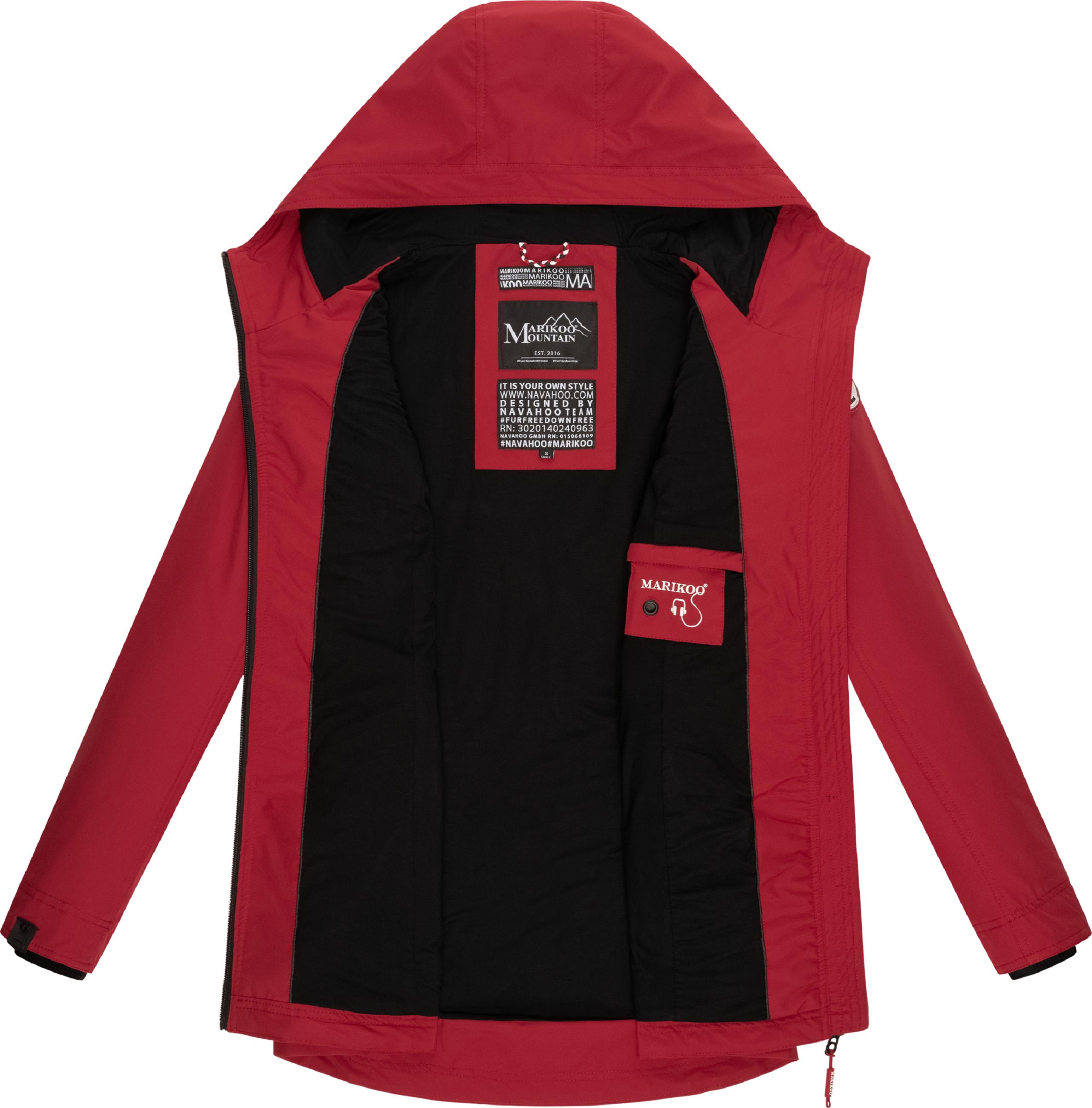 Übergangsjacke Outdoorjacke mit Kapuze Honigbeere Dark Red