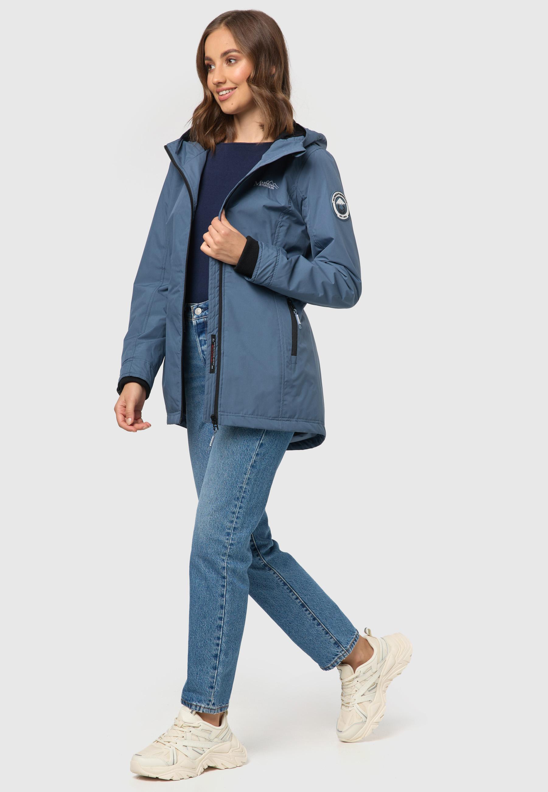 Übergangsjacke Outdoorjacke mit Kapuze Honigbeere Dusty Blue