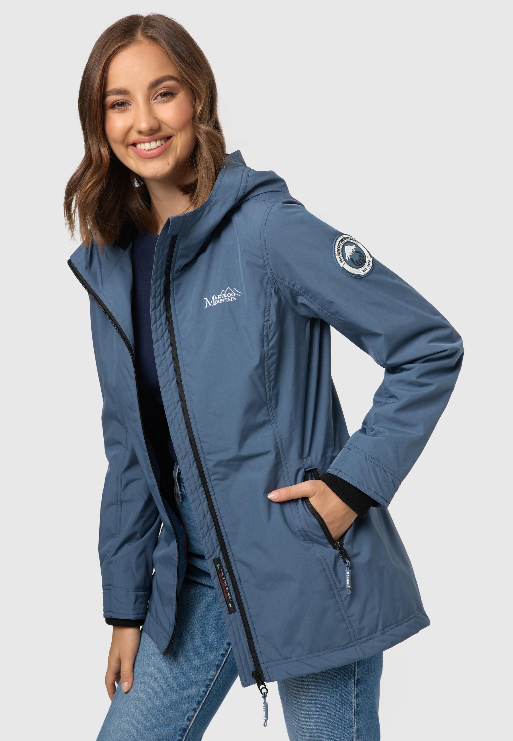 Übergangsjacke Outdoorjacke mit Kapuze Honigbeere Dusty Blue