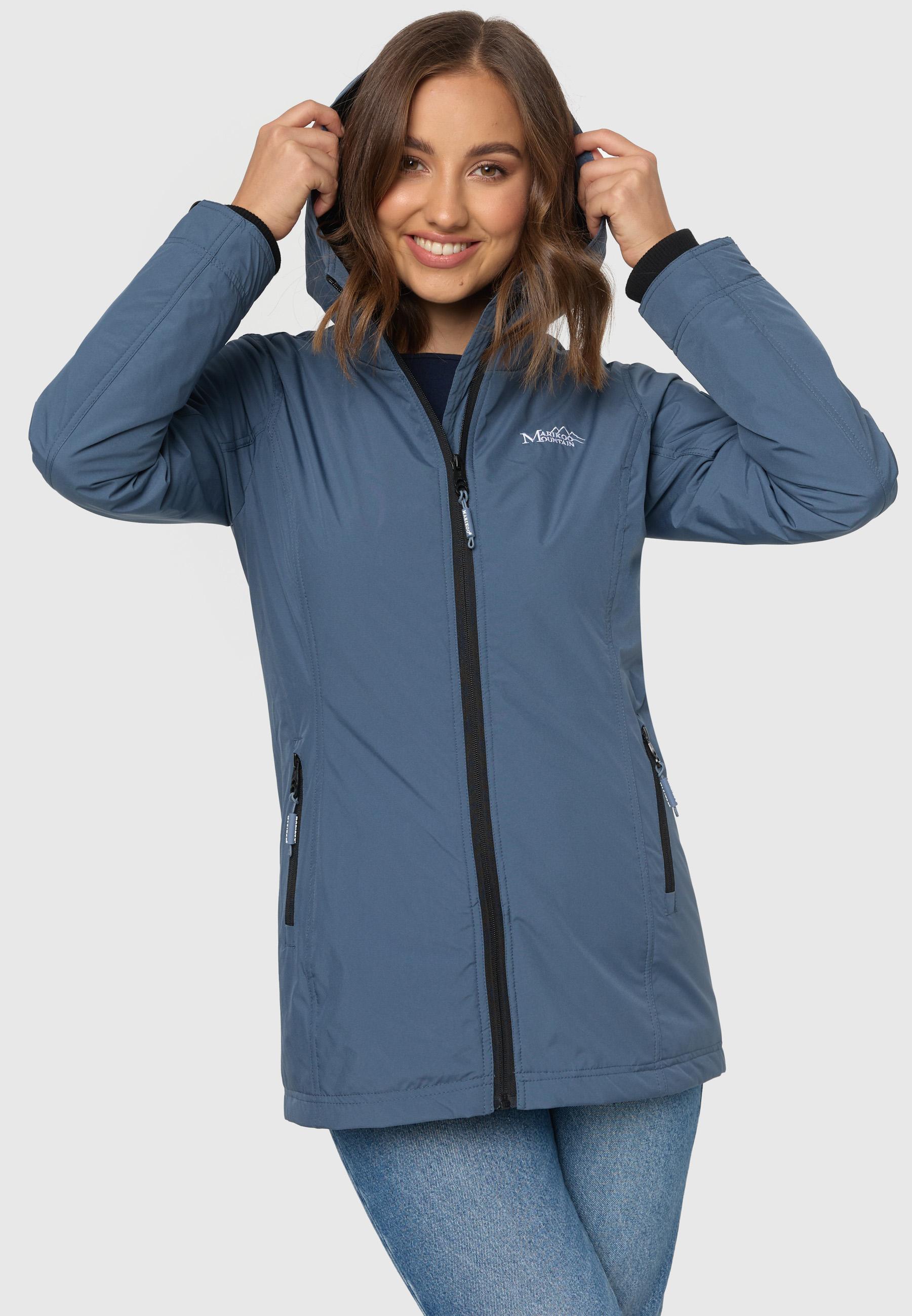 Übergangsjacke Outdoorjacke mit Kapuze Honigbeere Dusty Blue