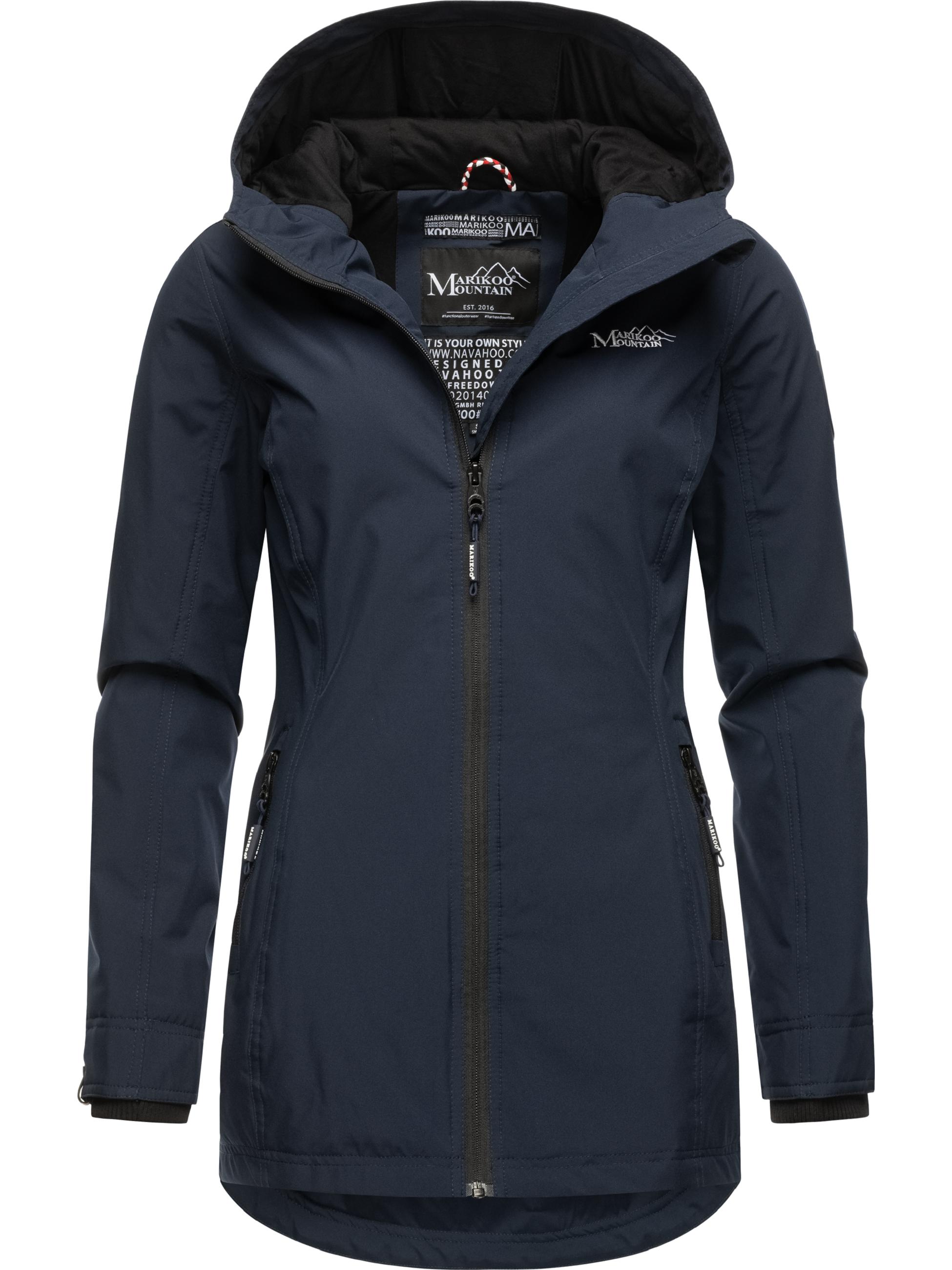 Übergangsjacke Outdoorjacke mit Kapuze Honigbeere Navy