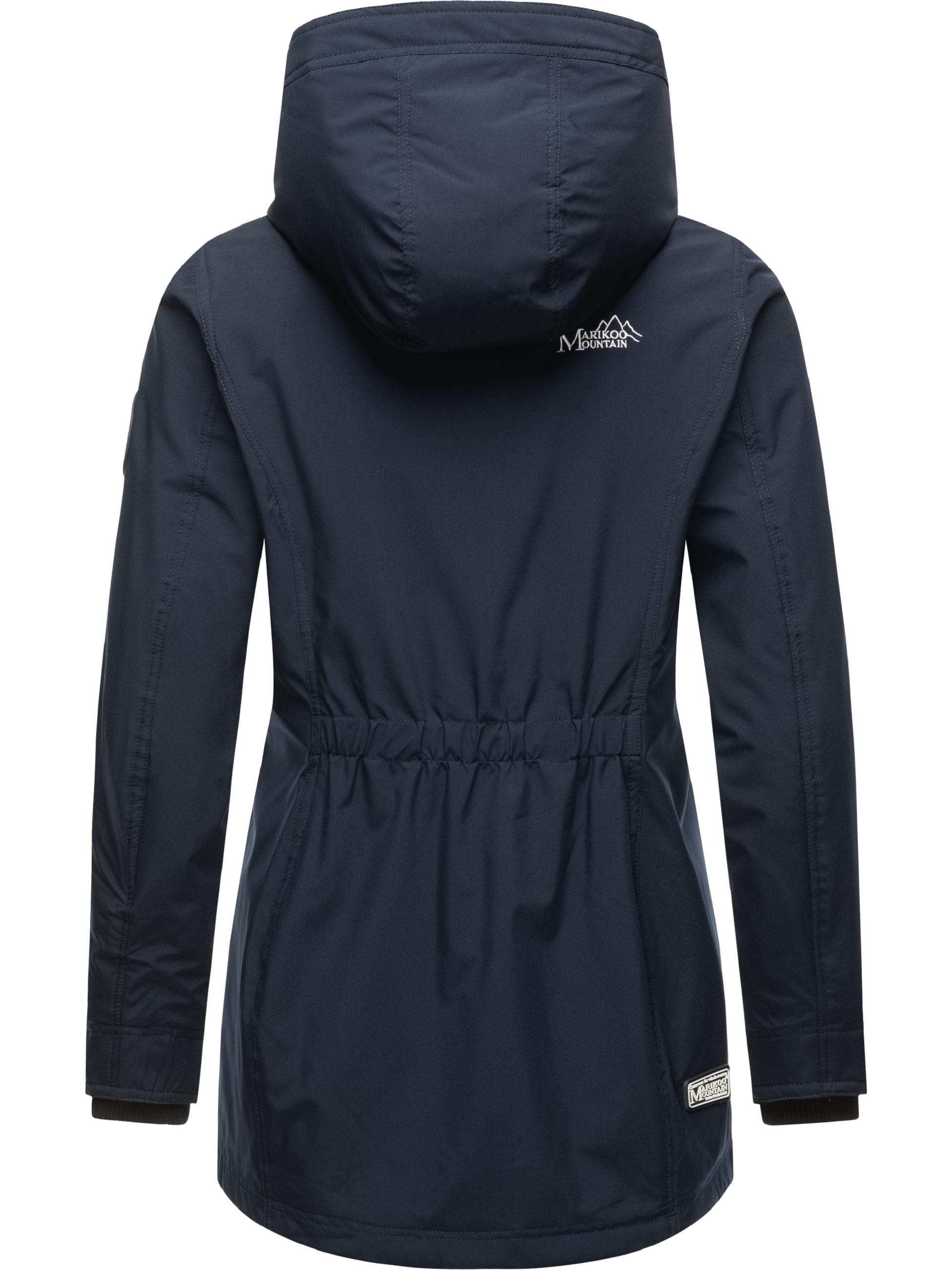 Übergangsjacke Outdoorjacke mit Kapuze Honigbeere Navy